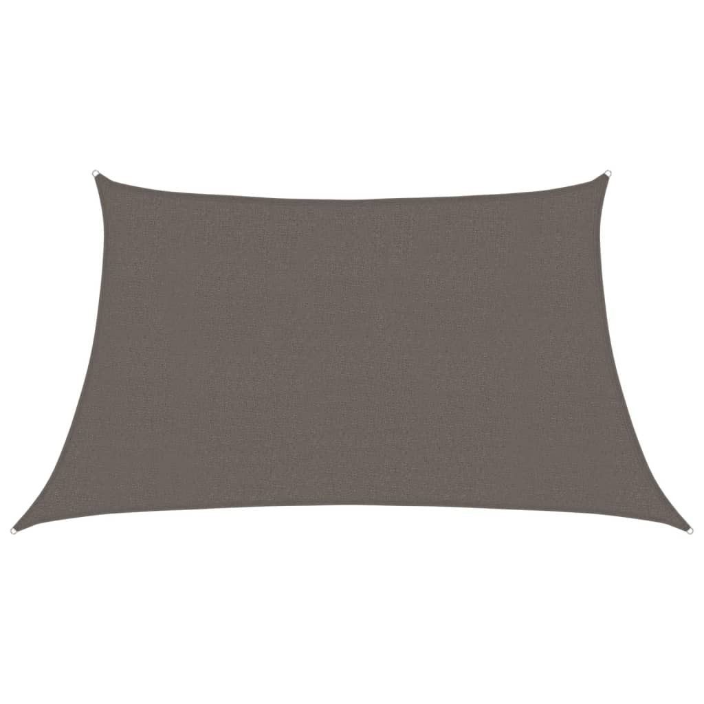 vidaXL Sonnensegel Sonnensegel 160 g/m² Anthrazit 3/4x2 m HDPE, (1-tlg)