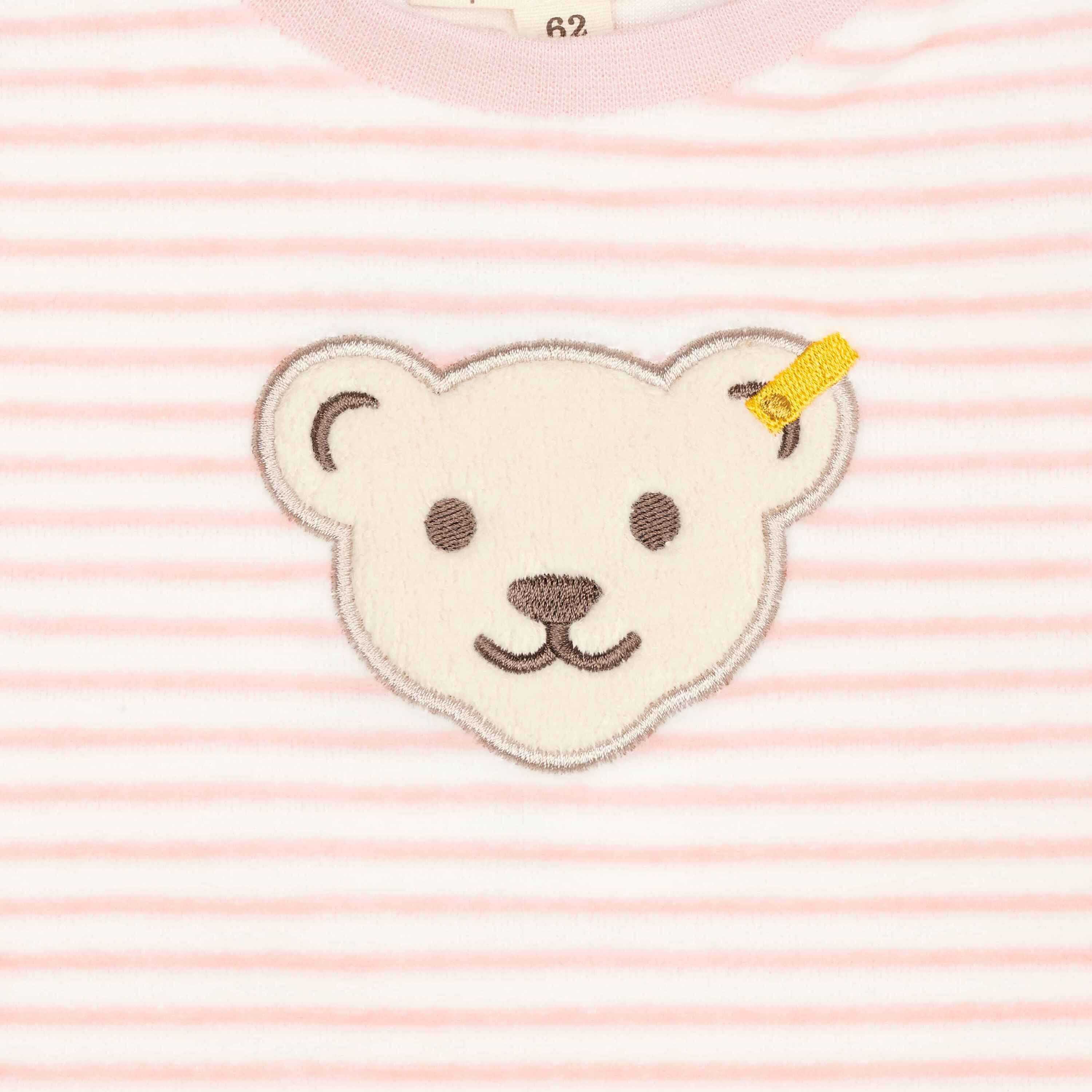 Steiff Sweatshirt Sweatshirt GOTS Baby Wellness lässig mit Teddykopf