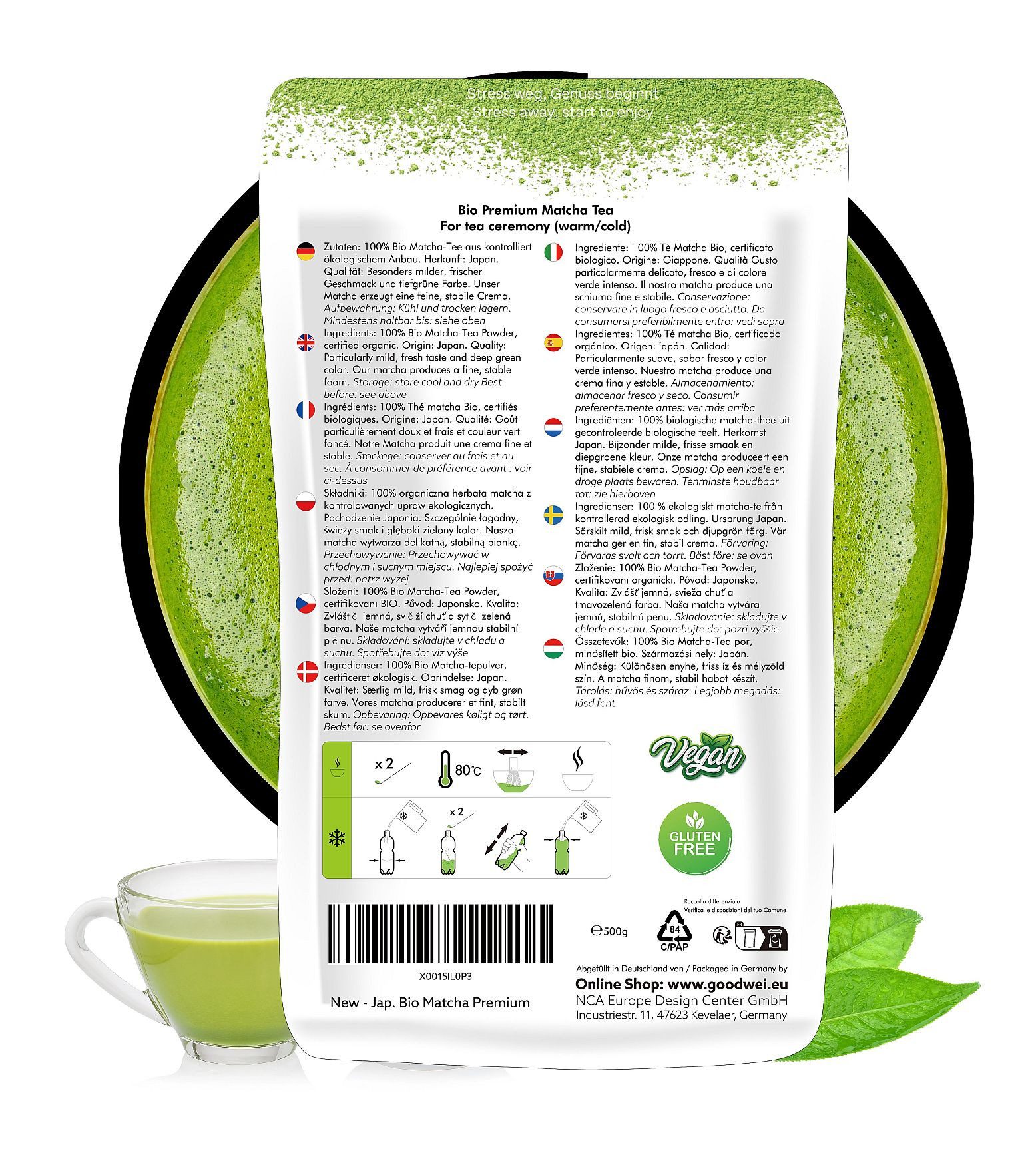 Goodwei Tee Japanischer Bio Matcha Tee Premium aus Kagoshima, 500g, 1 x 500 g