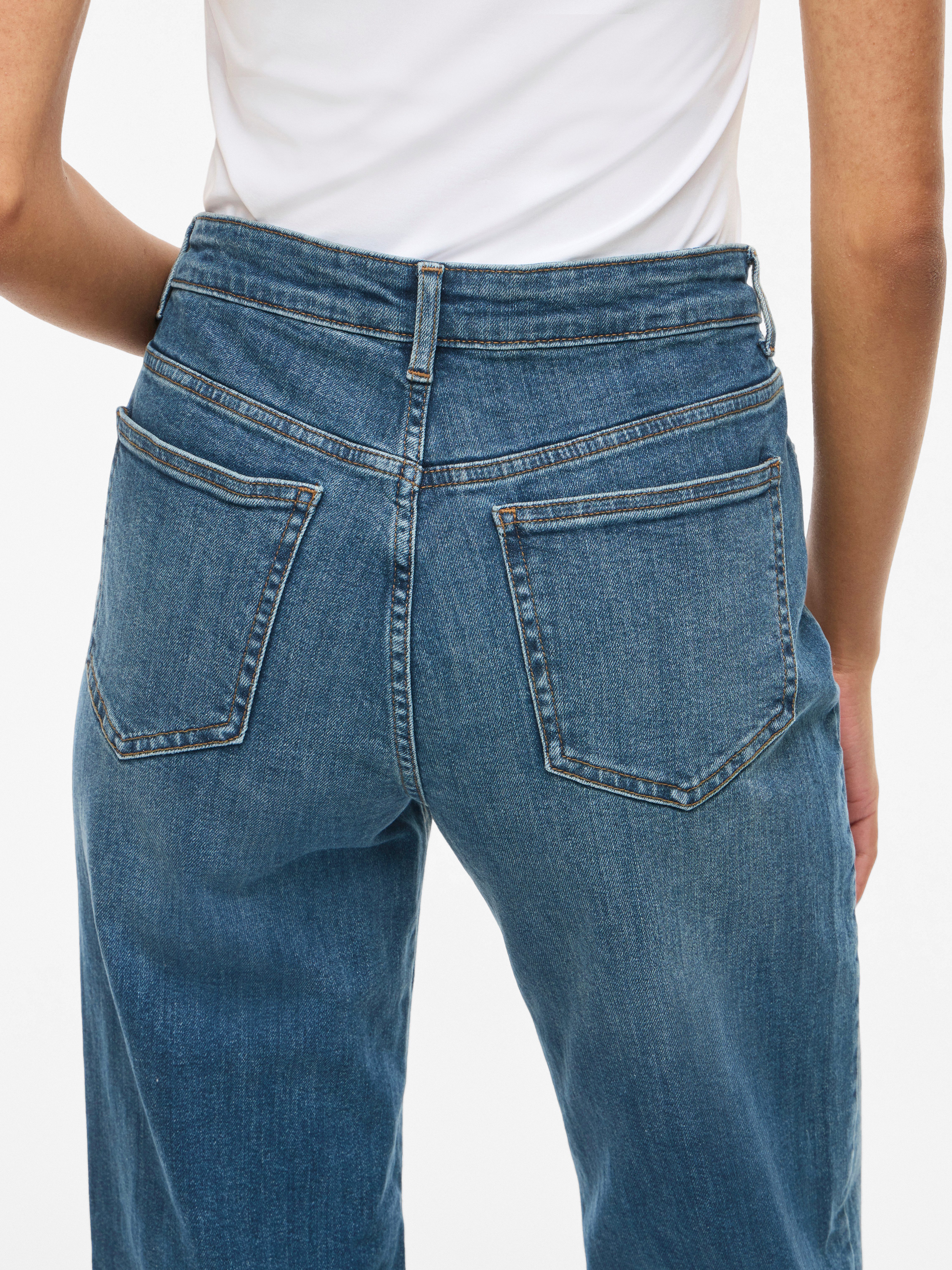 Vila Straight-Jeans VILISA RW STRAIGHT JEANS ROS - NOOS Baumwollmischung, regular waist, straight fit
