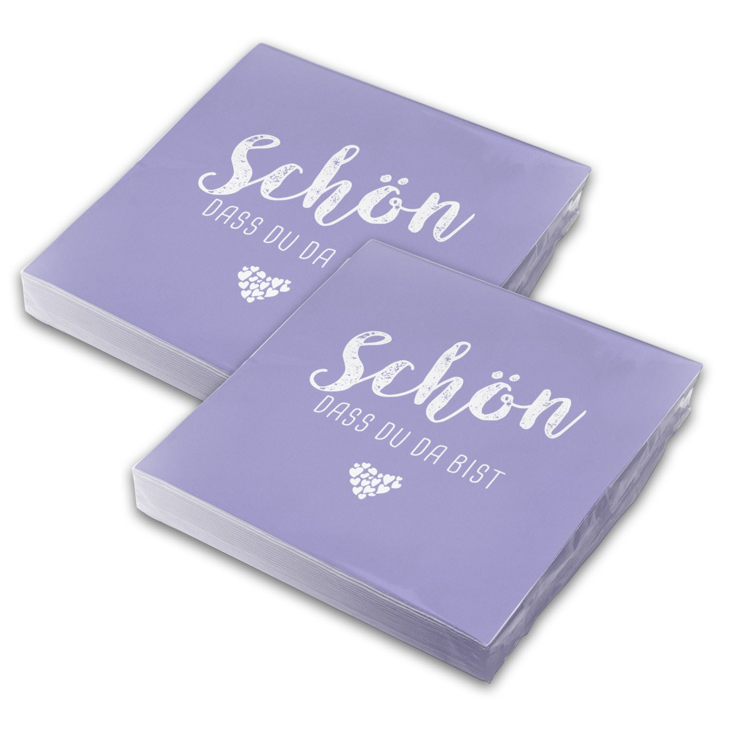 itenga Papierserviette itenga 40x Serviette Schön dass du da bist - LILA / FLIEDER -