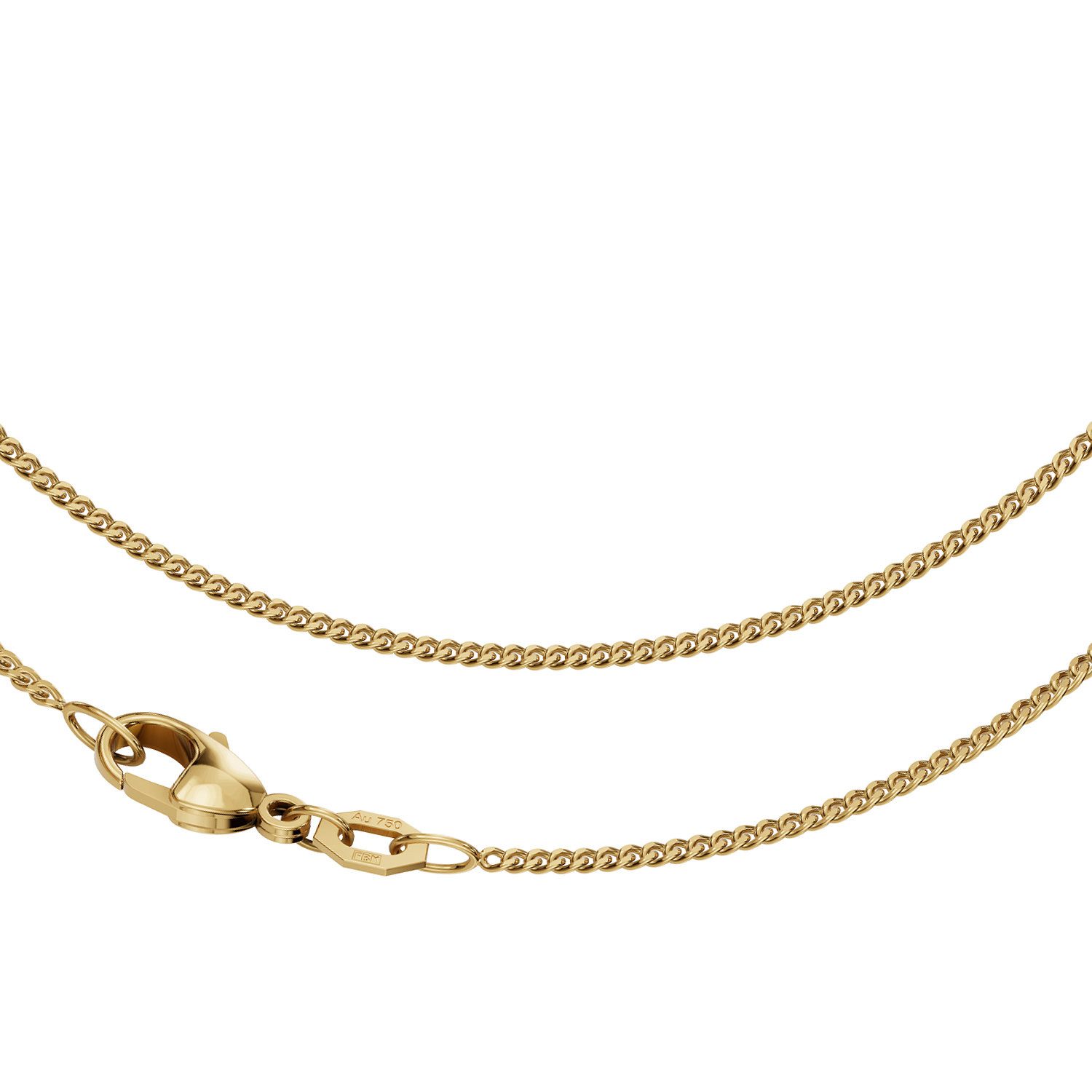 Goldkette JB Edle Goldkette Panzerkette 750 - 18 K Gelbgold 1,4 mm 36 cm