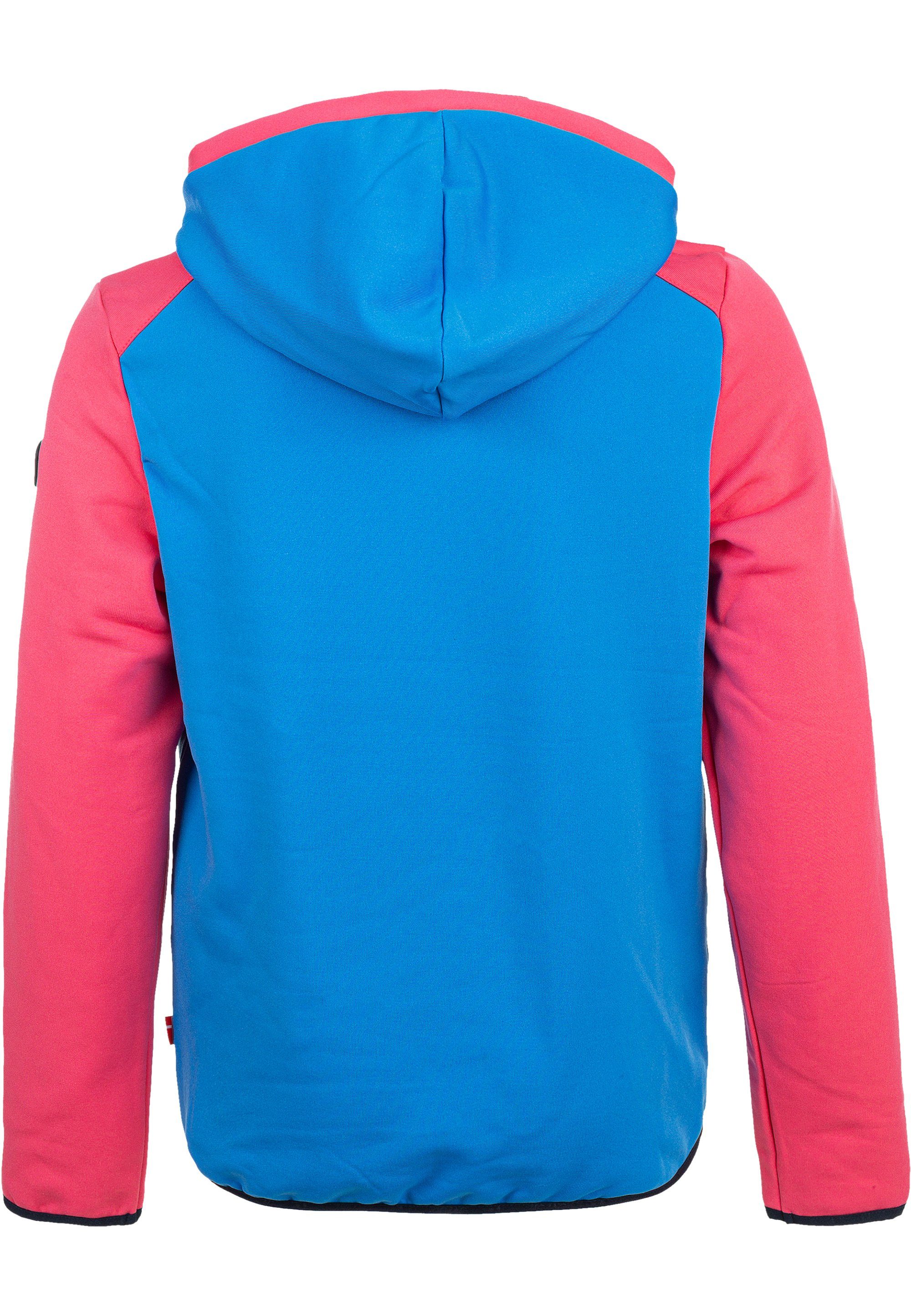 ZIGZAG Kapuzensweatshirt FINK (1-tlg) aus schnelltrocknenden Funktionsmaterialien blau