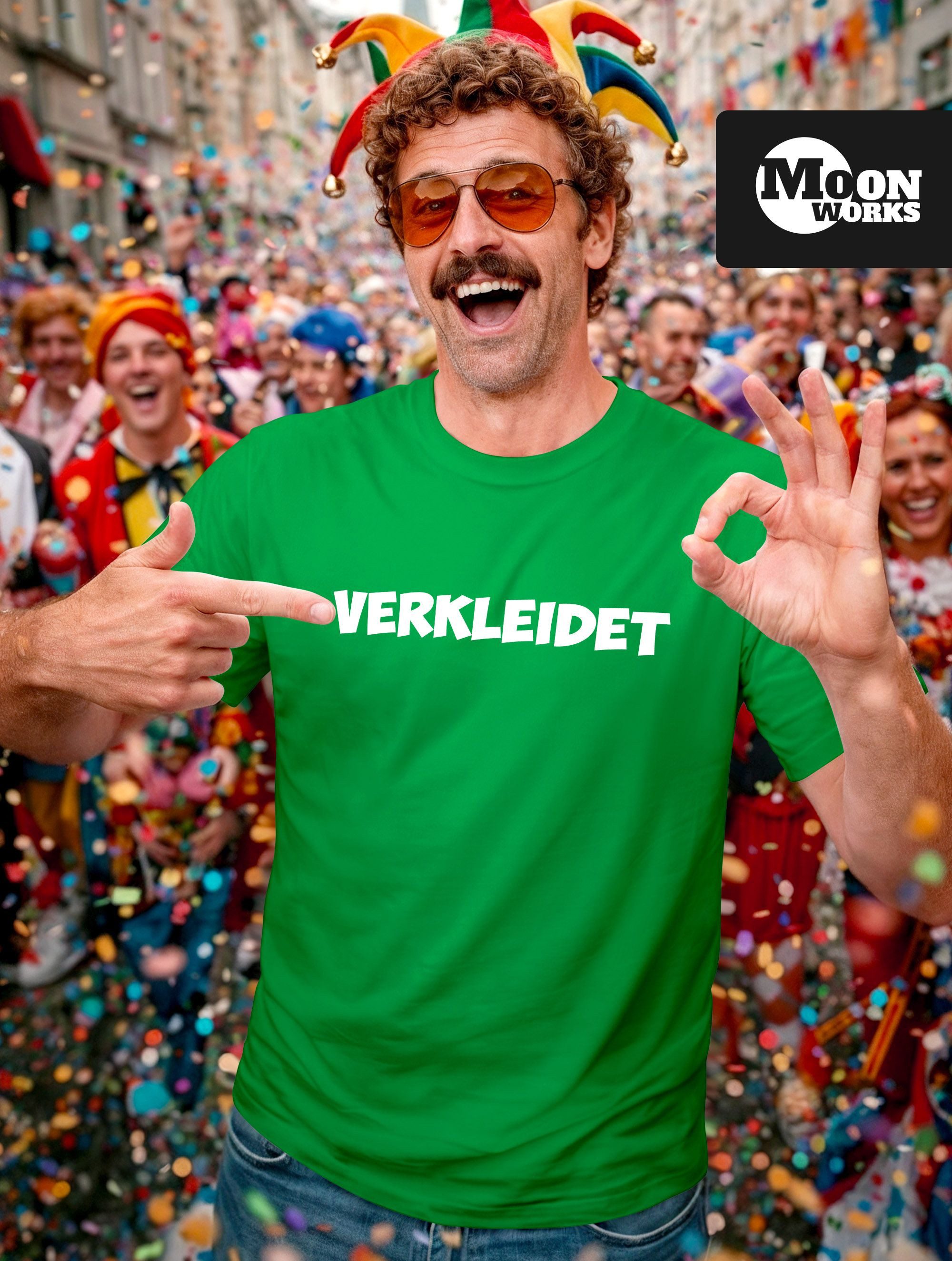 MoonWorks Print-Shirt Herren T-Shirt Verkleidet Fasching Fastnacht Kostüm K günstig online kaufen