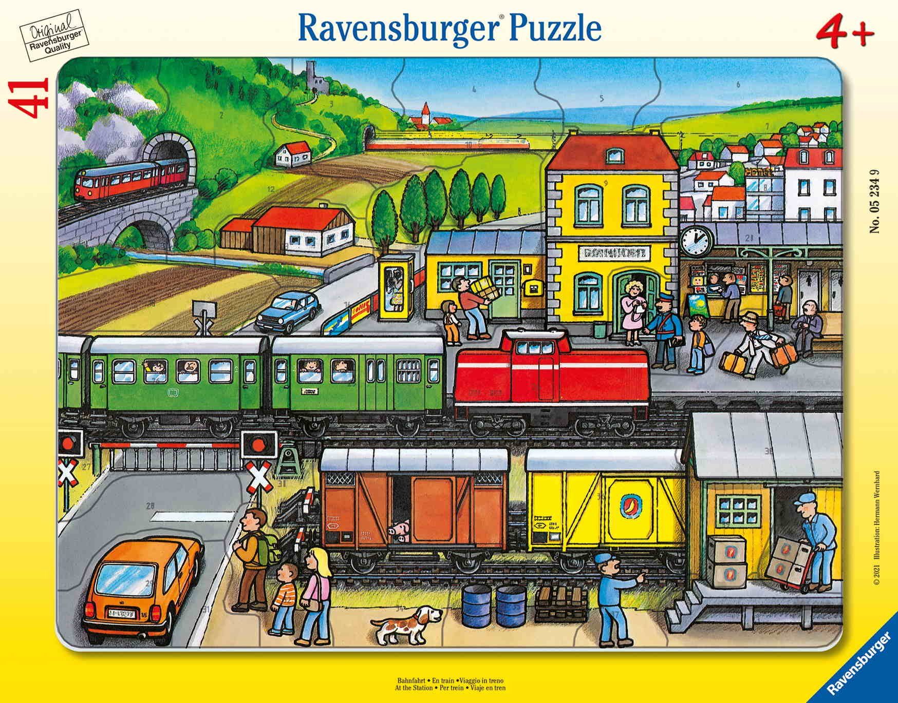 Ravensburger Puzzle 41 Teile Kinder Rahmen Puzzle Bahnfahrt 05234, Puzzlete günstig online kaufen