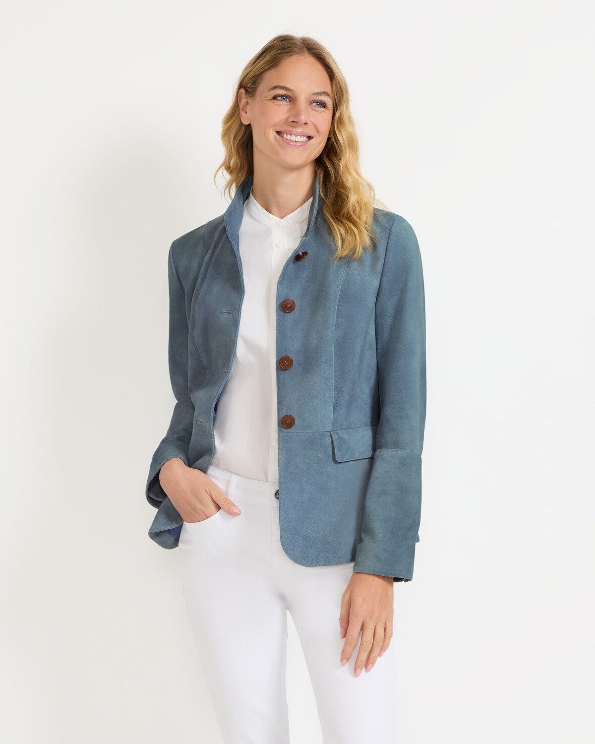 Reitmayer Trachtenjacke Lederjacke mit Stehkragen