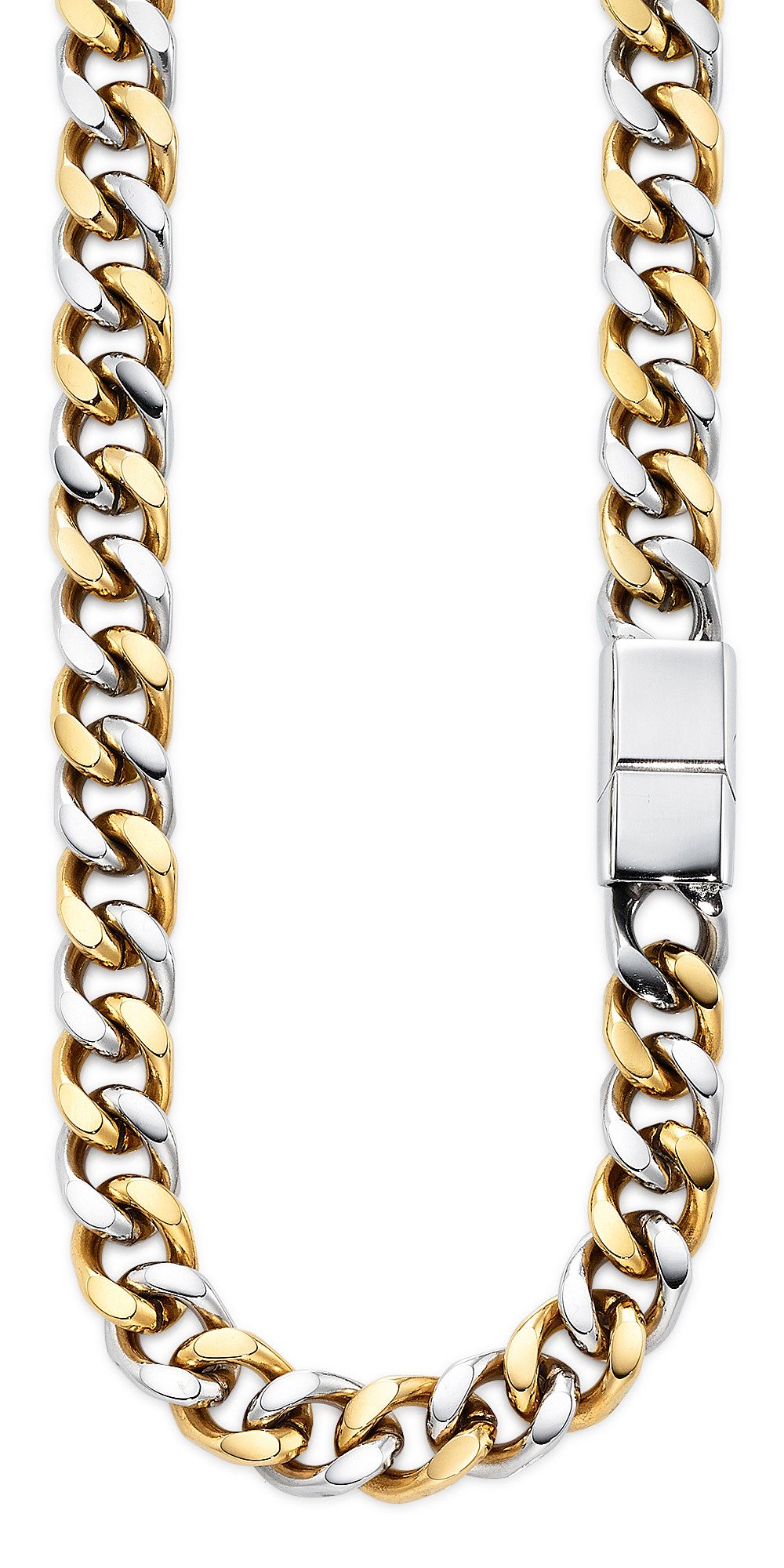 Bruno Banani Edelstahlkette Schmuck Geschenk breite Kette bicolor