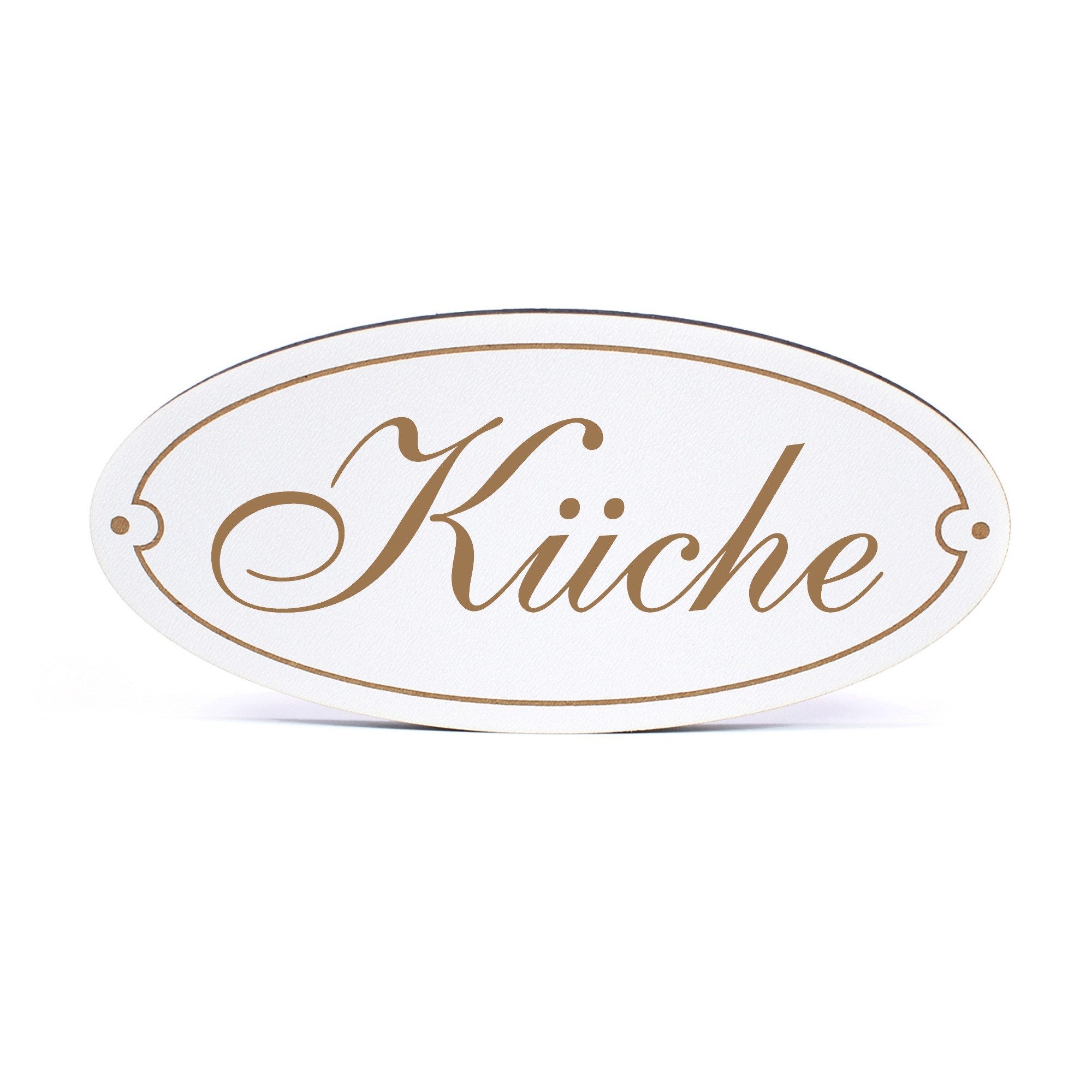 Dekolando Hinweisschild Türschild Oval - Küche - Schild 15 x 7 cm - Schilder Türschilder, (1 St)