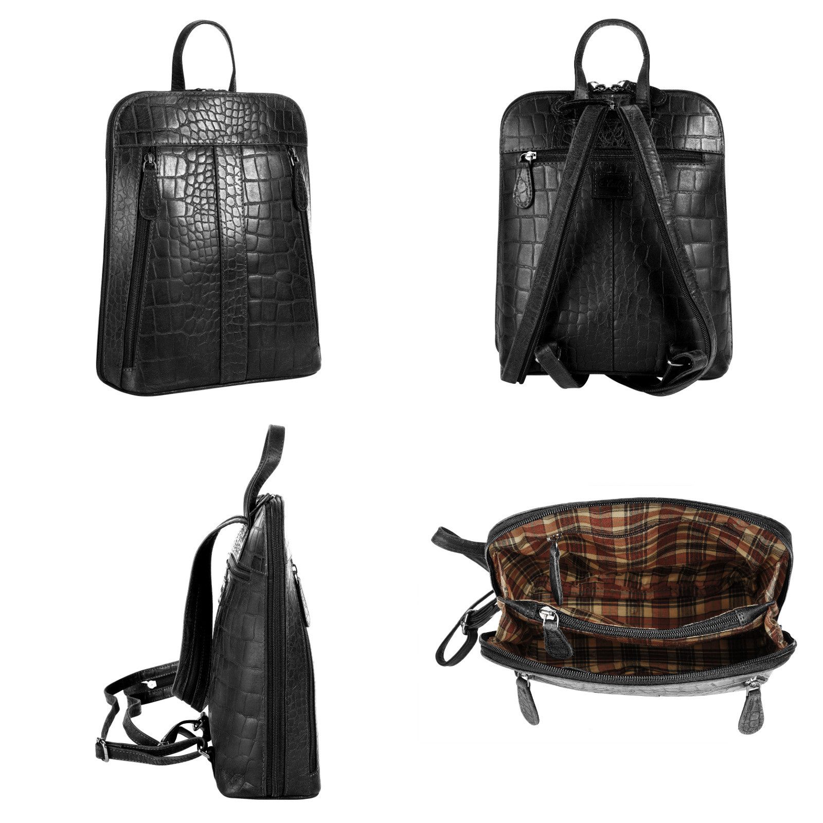 Cluty Cityrucksack, echt Leder günstig online kaufen