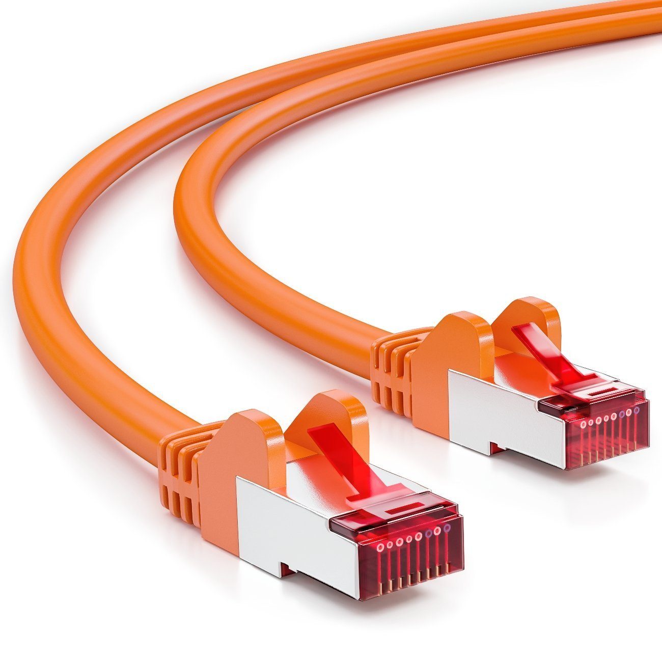 deleyCON »deleyCON 3m CAT6 Patchkabel S-FTP PIMF Netzwerkkabel  Ethernetkabel - Orange« LAN-Kabel online kaufen | OTTO