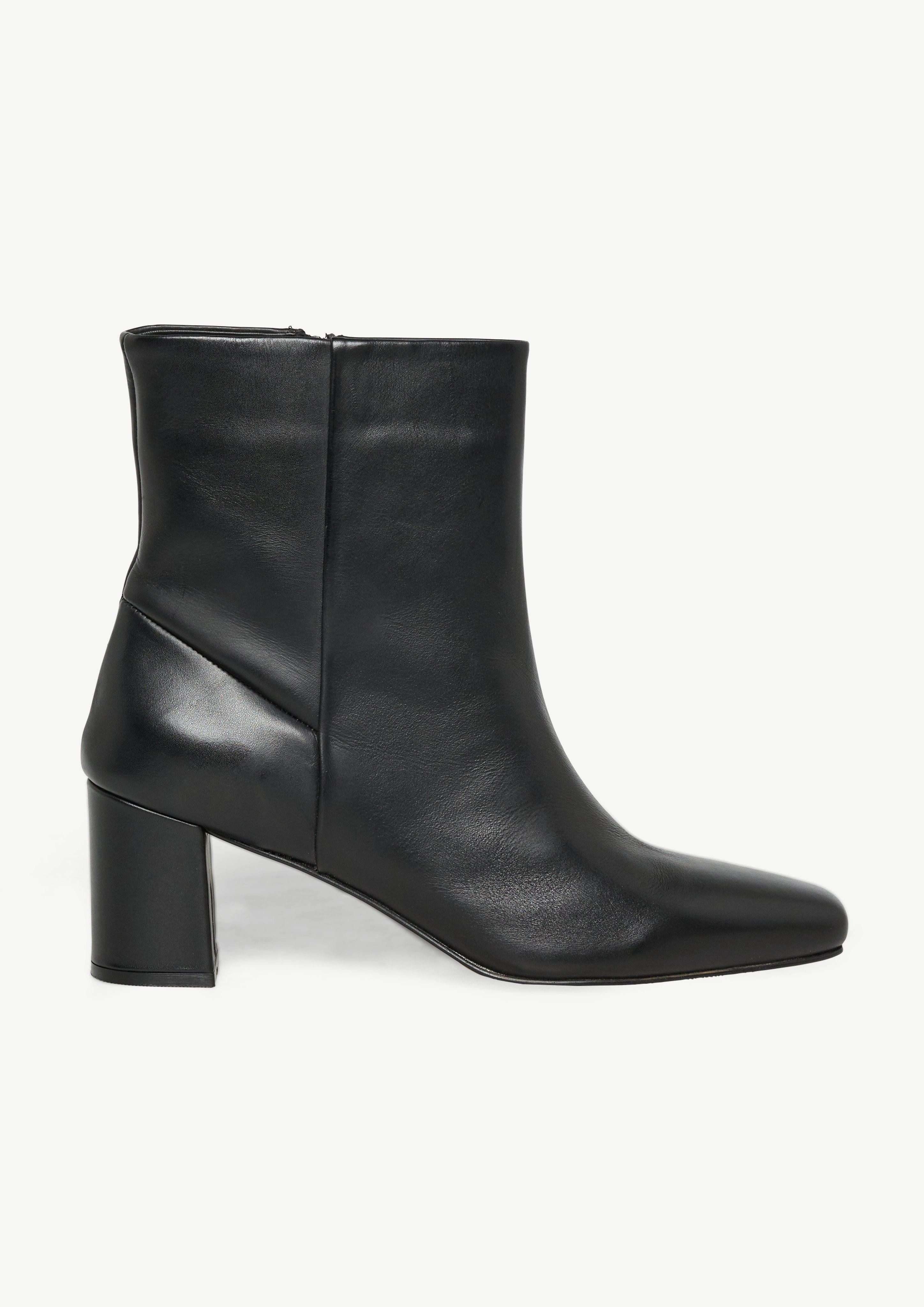 Comma Absatz-Stiefelette aus Glattleder Stiefel günstig online kaufen