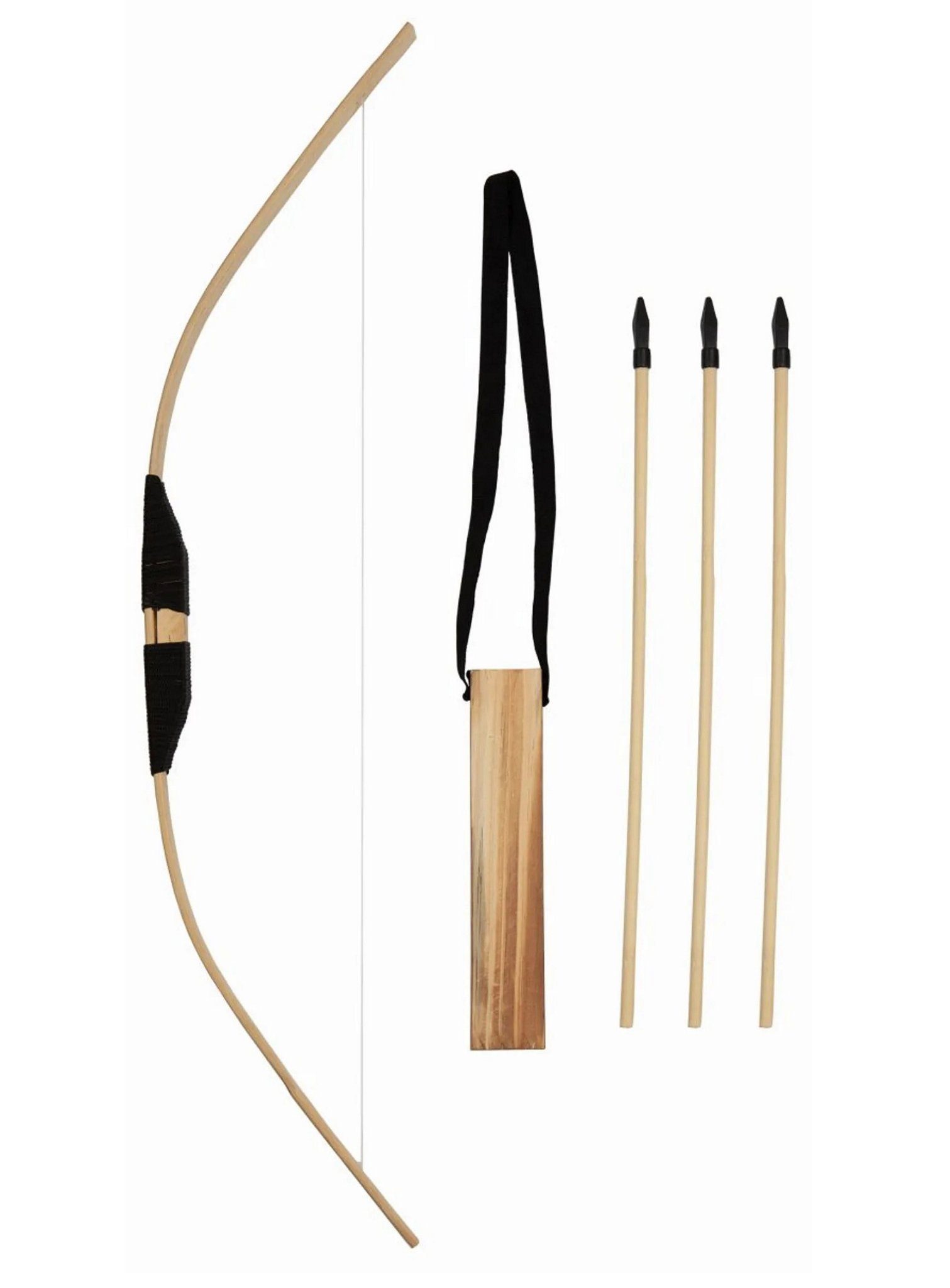 Rubie´s Kostüm Bogen aus Holz mit 5 Plastikpfeilen, Ein Flitzebogen für kleine Helden