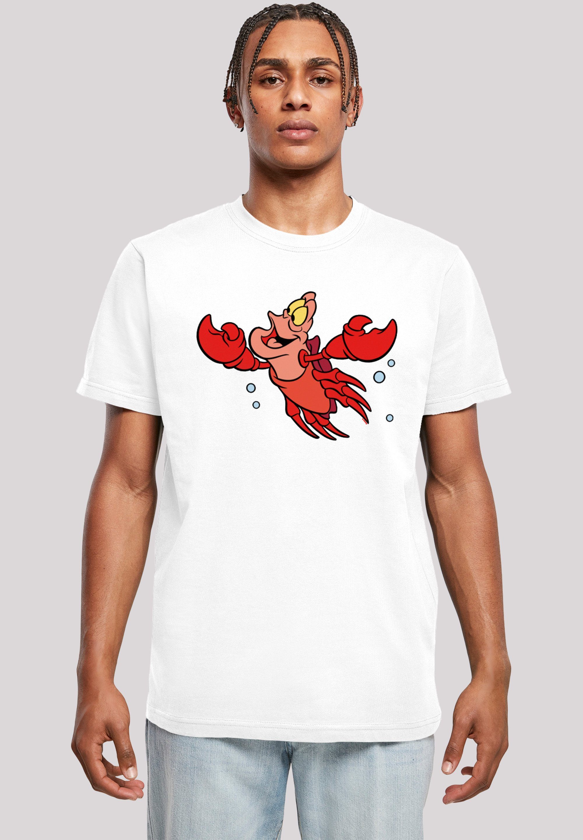 F4NT4STIC T-Shirt Disney Arielle die Meerjungfrau Sebastian Bubbles Herren,Premium Merch,Regular-Fit,Basic,Bedruckt weiß