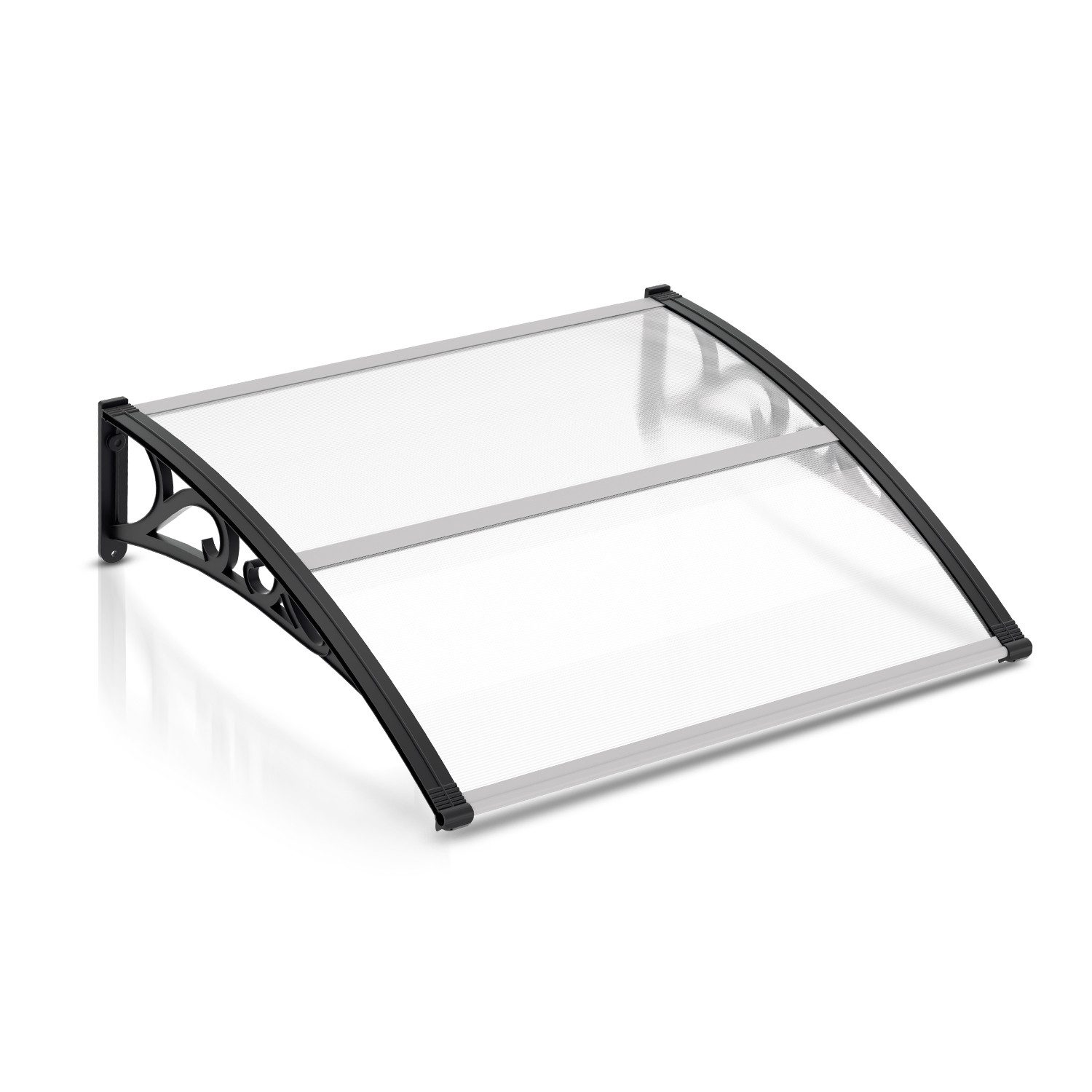 Clanmacy Vordach Haustürvordach aus Polycarbonat, transparent, wetterfest günstig online kaufen