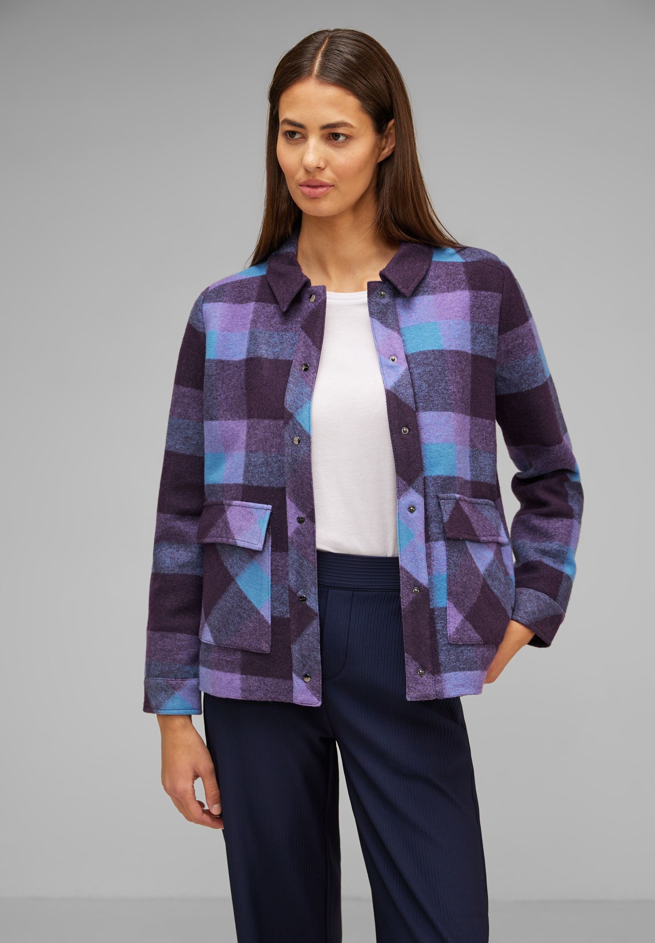 STREET ONE Kurzjacke mit Karomuster