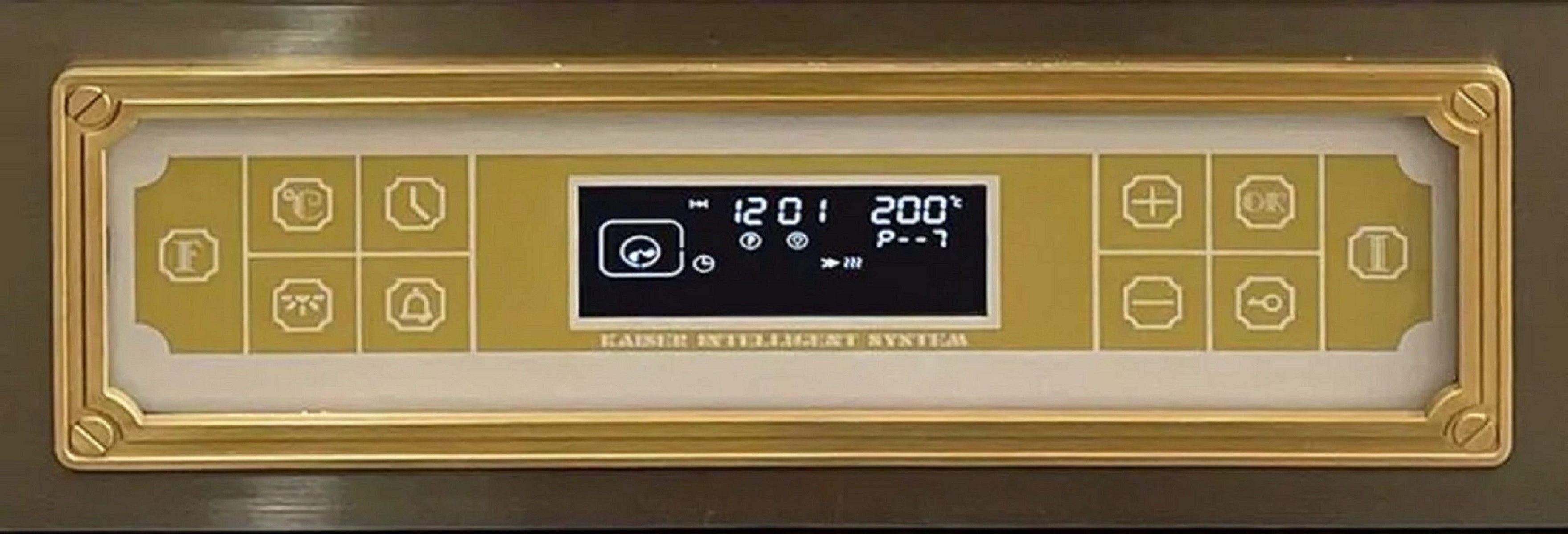 Kaiser Küchengeräte Backofen-Set Retro Einbau Elektro Backofen 11 Betriebsfunktionen+Einbau-Mikrowelle Grill und Heißluft, 25,00 l EH 6726 ElfAD+EM 2545 ElfAD., mit 1-fach-Teleskopauszug