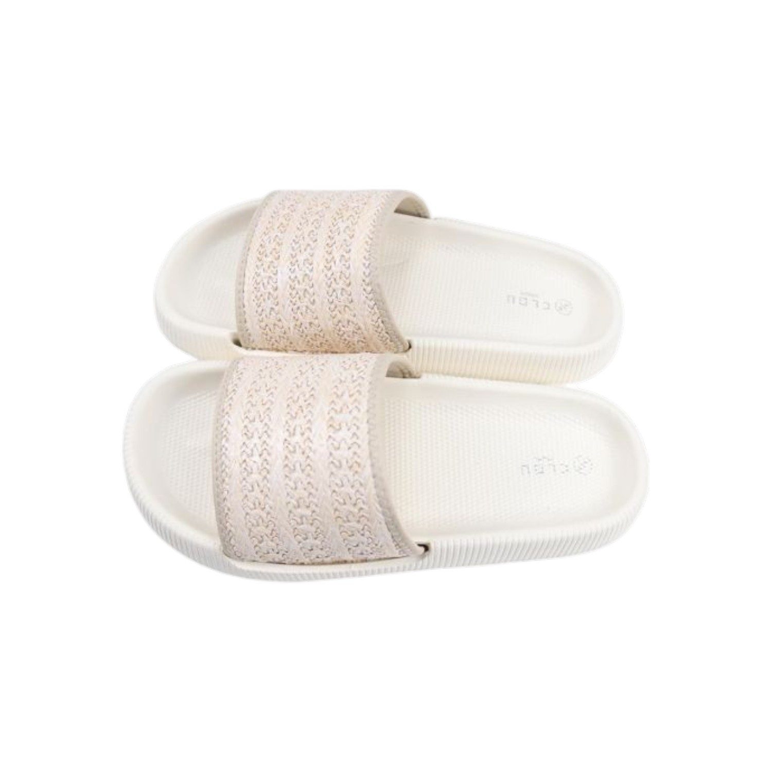 VewoTex Damen Badelatschen naturfarben » Badeschuhe mit dicker Sohle Pantolette (1 Paar, Kein Set) Slipper & Hausschuhe » moderne Sommerschuhe
