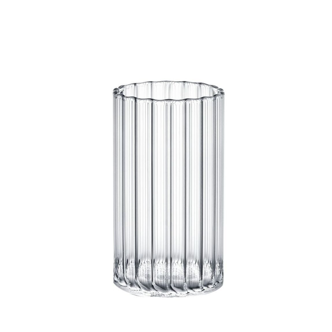 Wilmax England Thermoglas, Elegantes geriffeltes Glas für Wassersaft Limonade, 250 ml