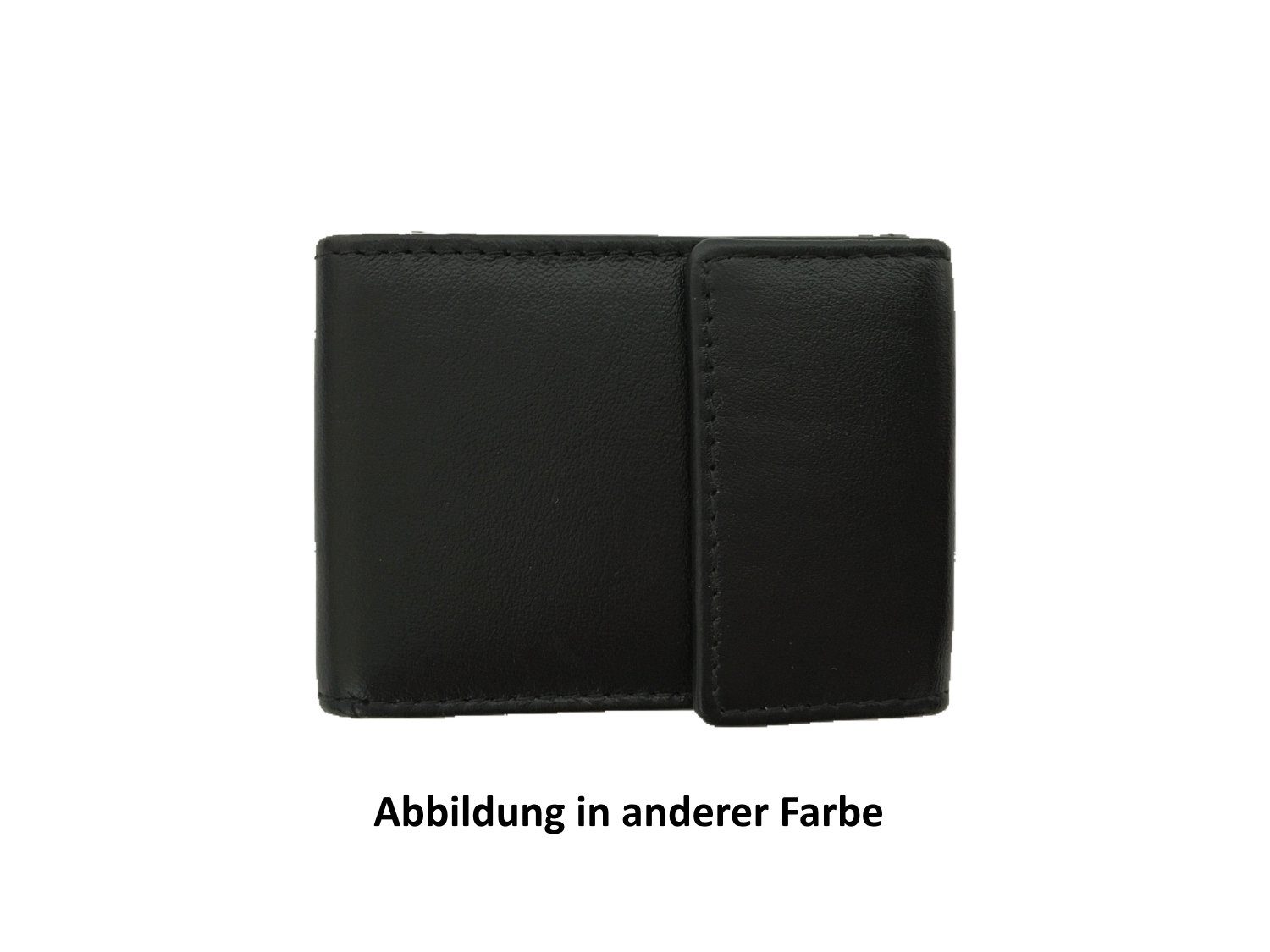 DF Mini Geldbörse echt Leder Minibörse, dunkelgrün