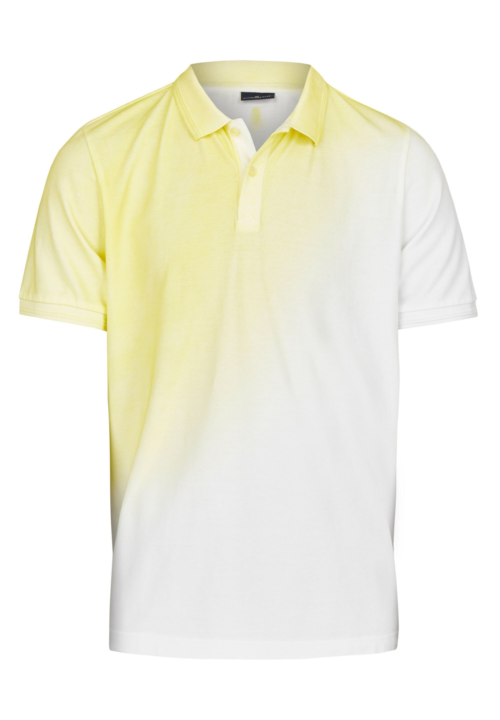HECHTER PARIS Poloshirt mit ausgefallenem vanilla Spray-Dyed-Effekt