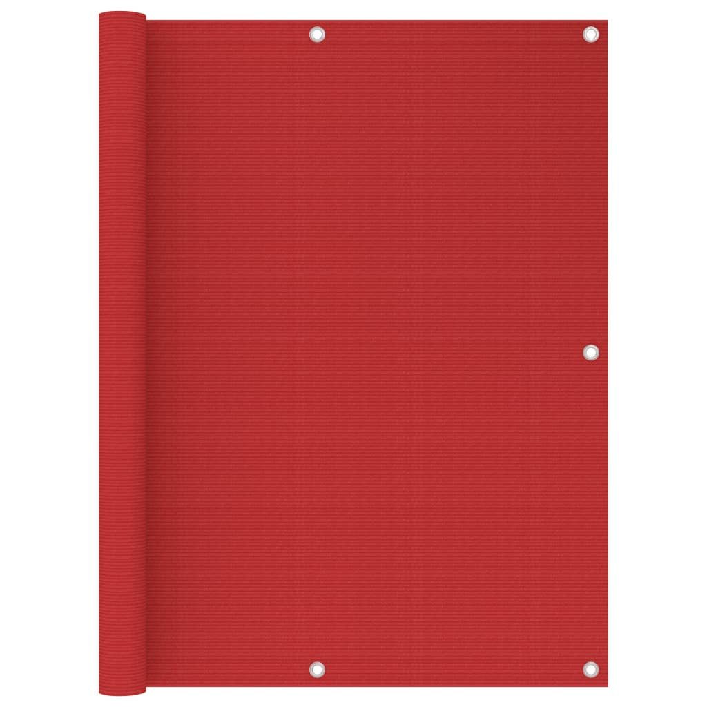 vidaXL Seitenmarkise 120 x 400 cm Balkon-Sichtschutz Rot 120x400 cm HDPE Windschutz