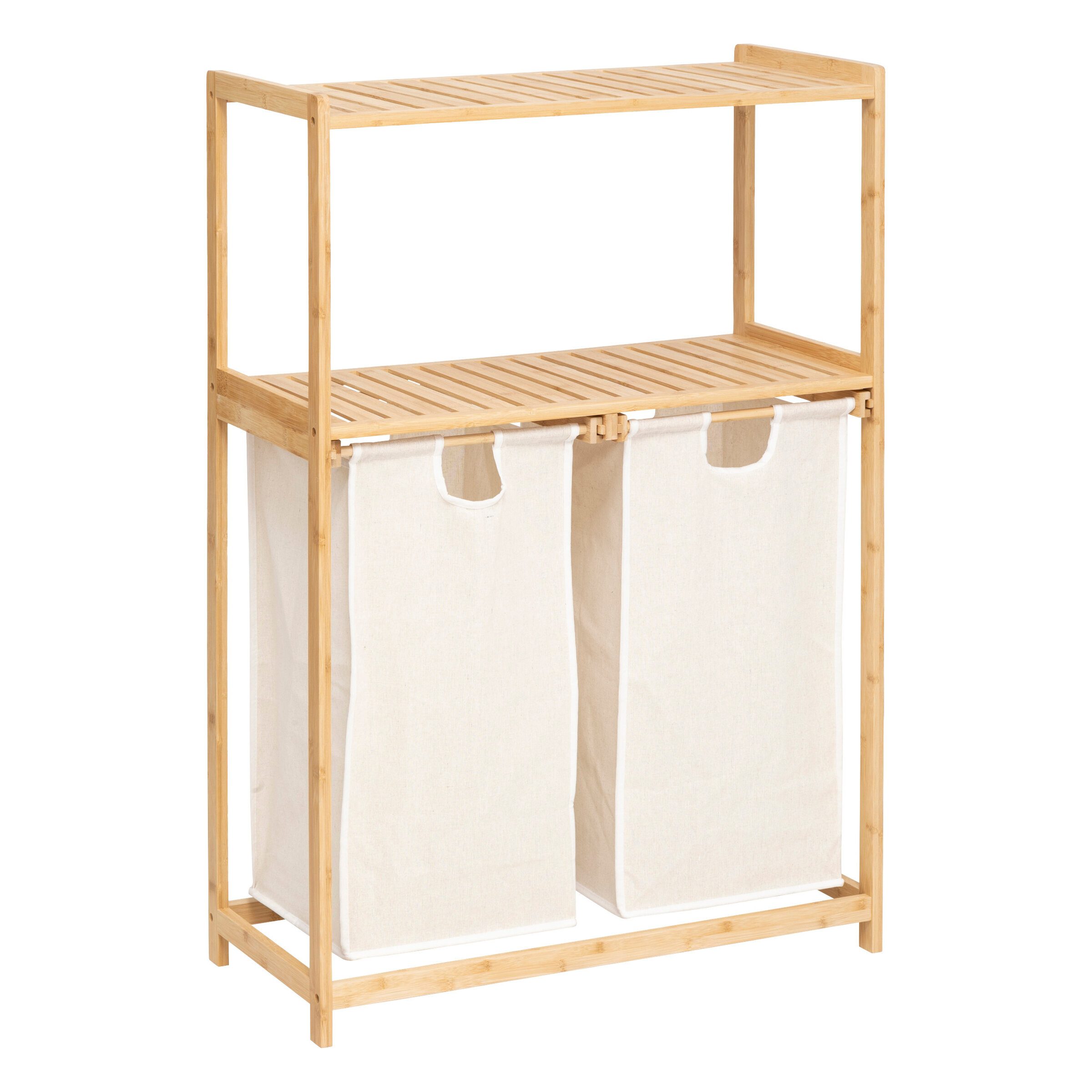 5five Simply Smart Wäschekorb Bambusregal mit Wäschekorb TIDY BOX, 72 x 33 x 109 cm