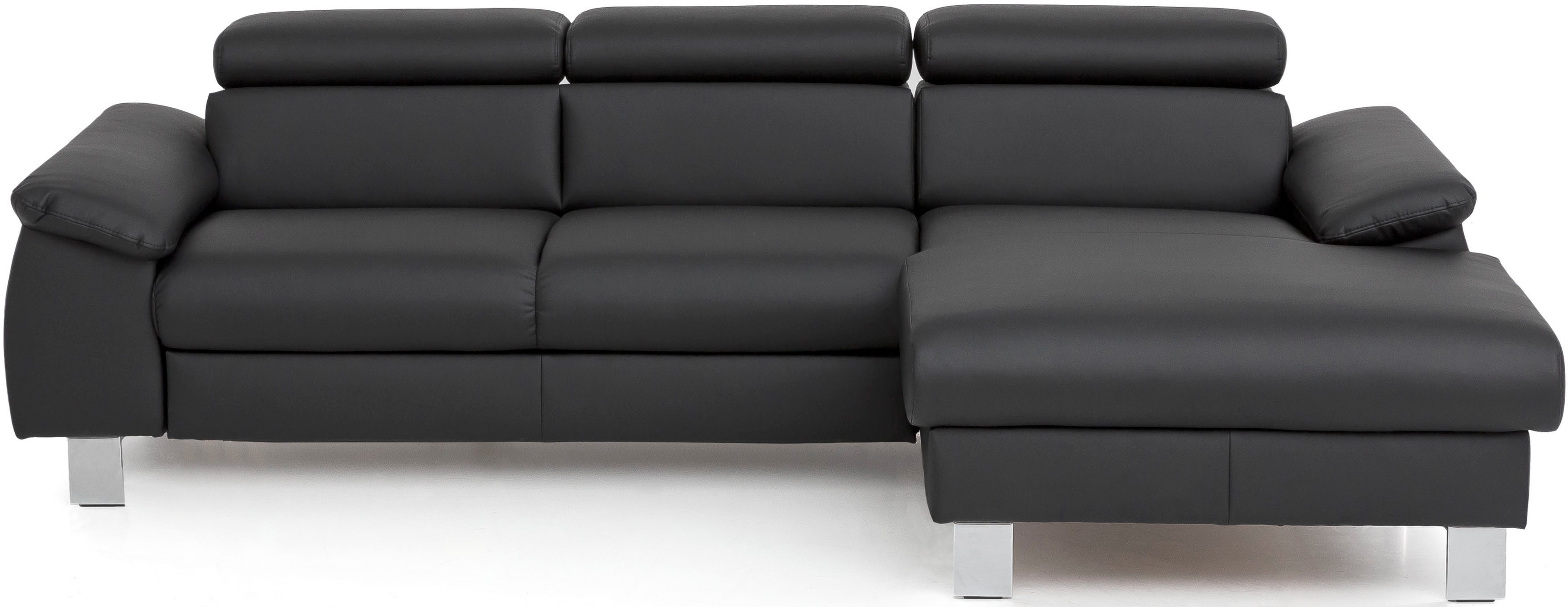 COTTA Ecksofa Komaris L-Form, B: 244 cm, mit Kopfteilverstellung, optional Bettfunktion, Bettkasten & Licht