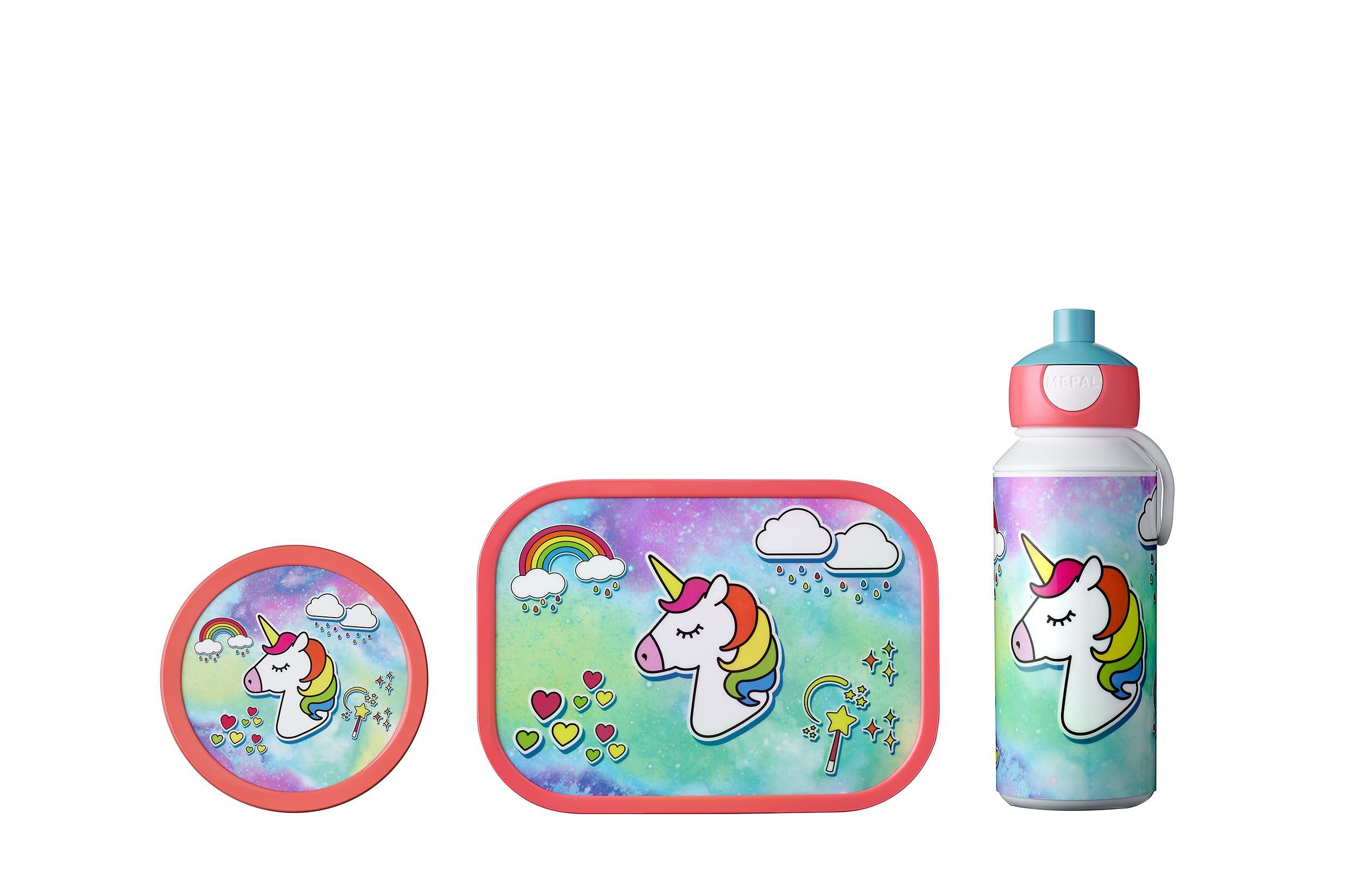 Mepal Lunchbox Lunchset für Kinder mit bezauberndem Einhorn-Look, lebensmittelecht, Spülmaschinengeeignet, ideal für Schule und Ausflüge