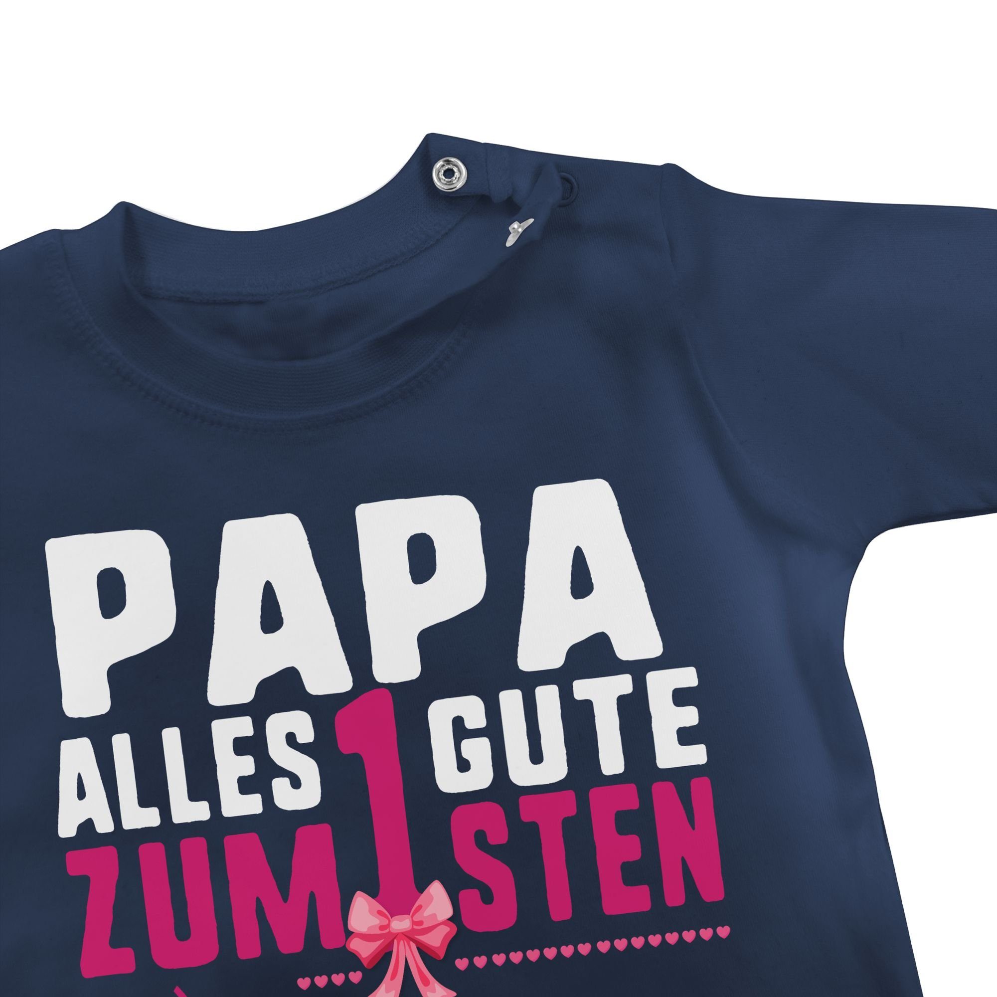 Shirtracer T-Shirt Papa Navy fuchsia Vatertag Baby 2 Vatertag zum Blau alles Geschenk 1sten Guten