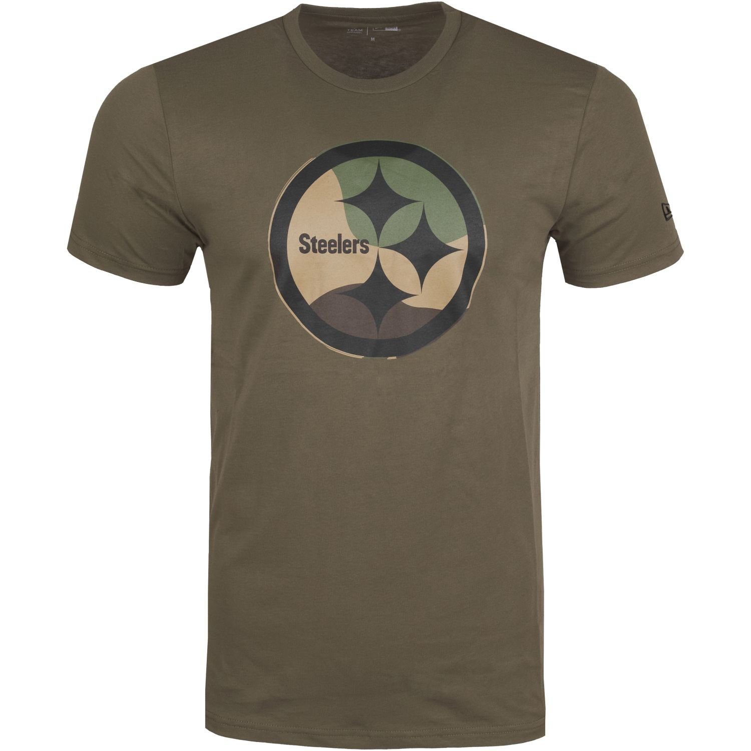 Team Steelers Era New Print-Shirt oliv NFL Logo Pittsburgh