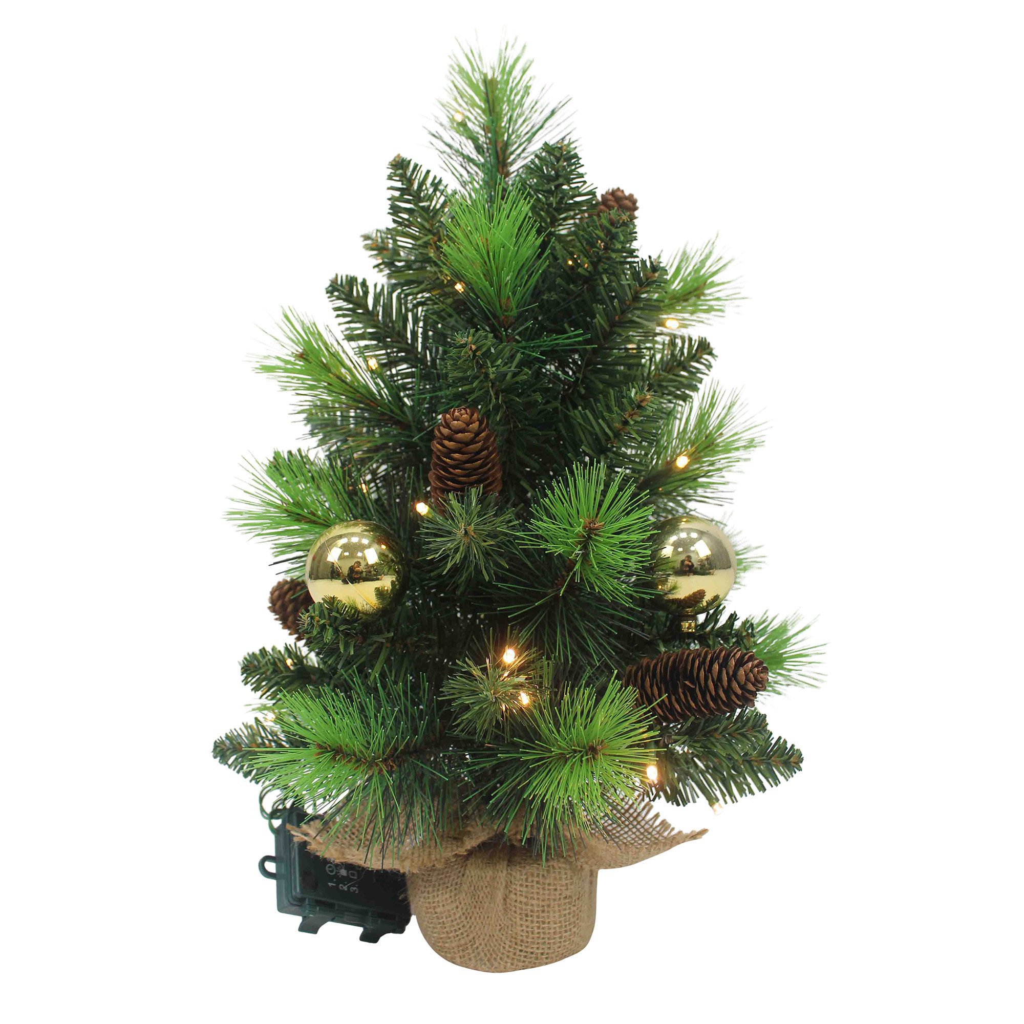 näve Künstlicher Weihnachtsbaum LED-Weihnachtsbaum, beleuchtete Weihnachtsdeko, 45 cm, 20 LEDs, Timer, 2800 K warmweiß