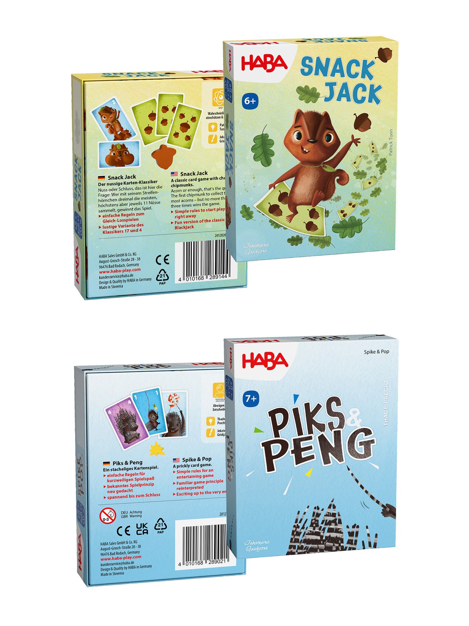 Haba Spielesammlung Snack Jack & Piks Peng, unisex neutral