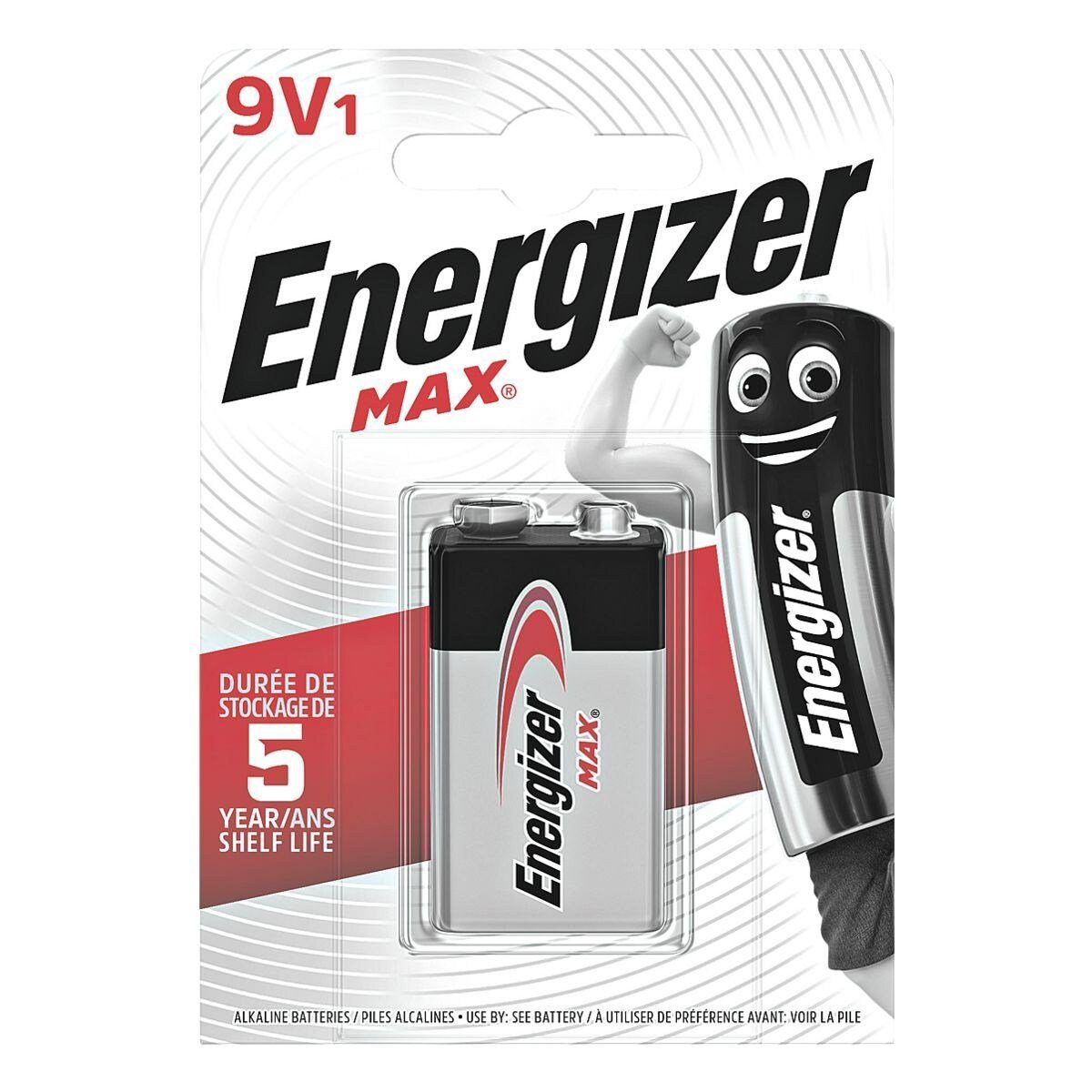 Energizer Max Alkaline Batterie, (1 St), E-Block, mit Auslaufschutz (2 Jahre)