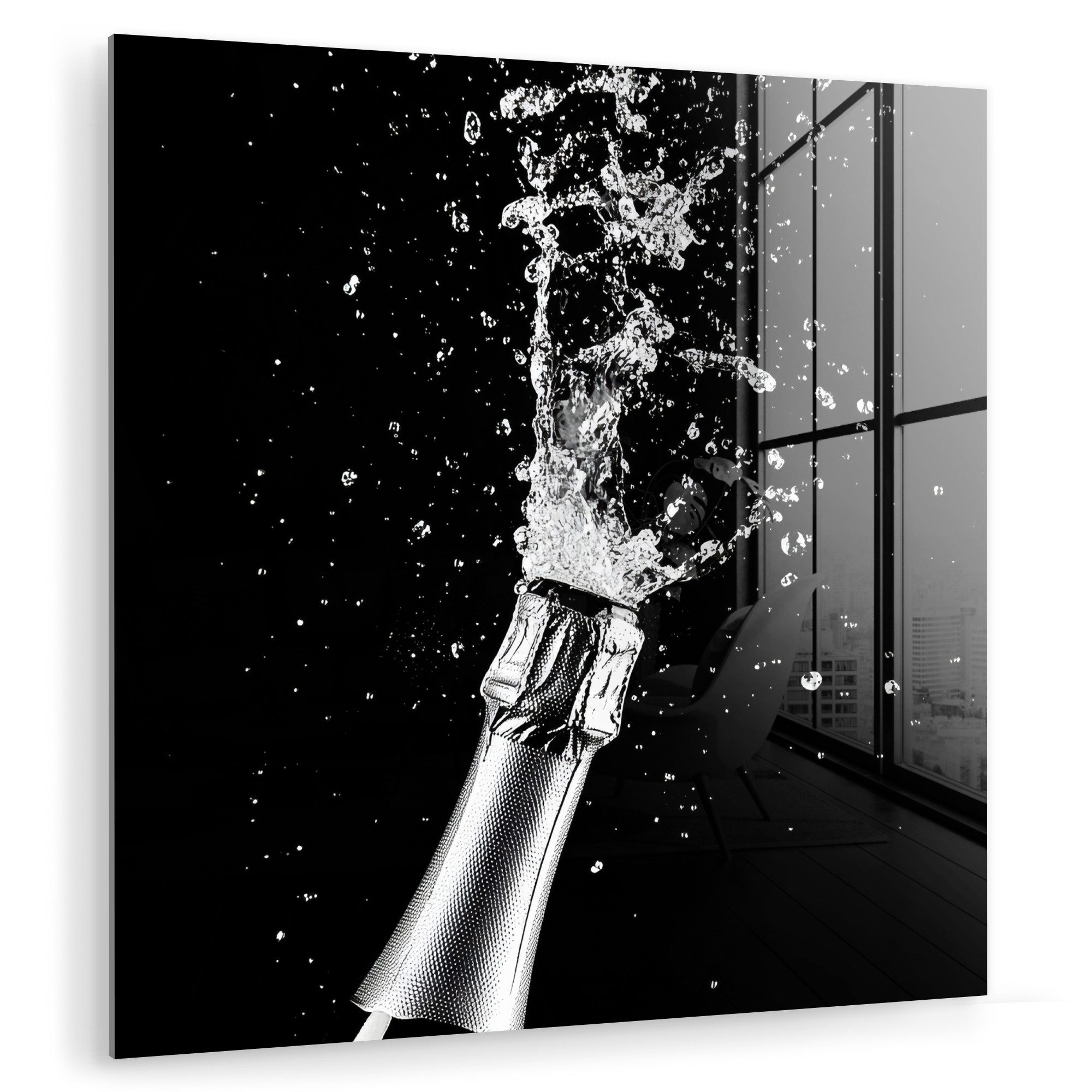 MuchoWow Acrylglasbild Champagner - Schwarz - günstig online kaufen