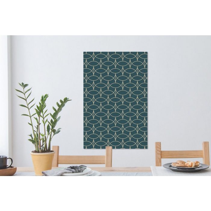 OneMillionCanvasses® Leinwandbild Art deco - Kunst - Muster - Modernismus (1 St) Leinwand Bilder für Wohnzimmer Schlafzimmer
