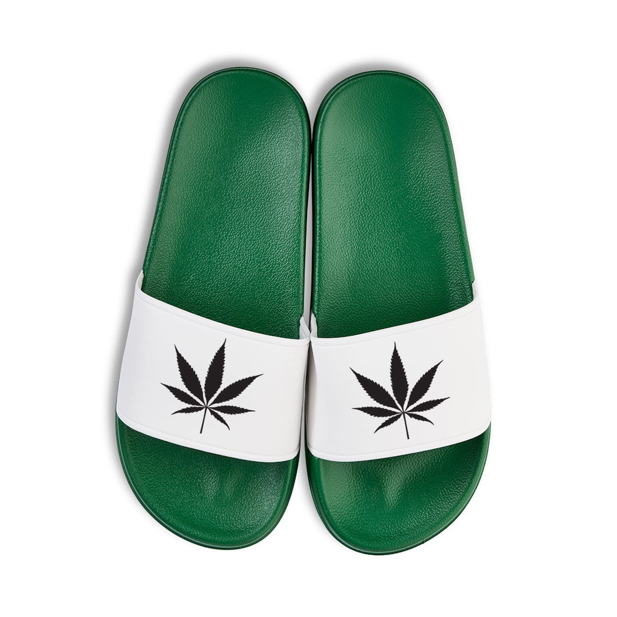 Youth Designz Cannabis Weed Unisex Badelatschen Flip Flops Badeschuh mit lustigen Logo für Damen und Herren