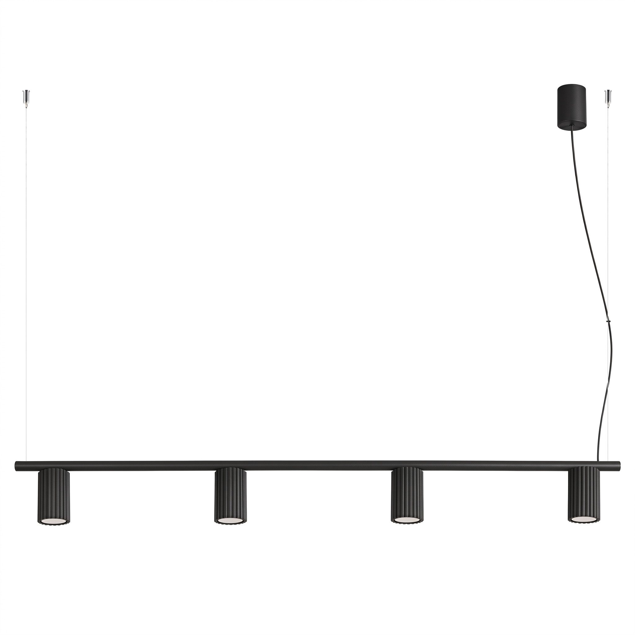 SOLLUX lighting Kronleuchter Kronleuchter KARBON 4 schwarz, Nicht enthalten