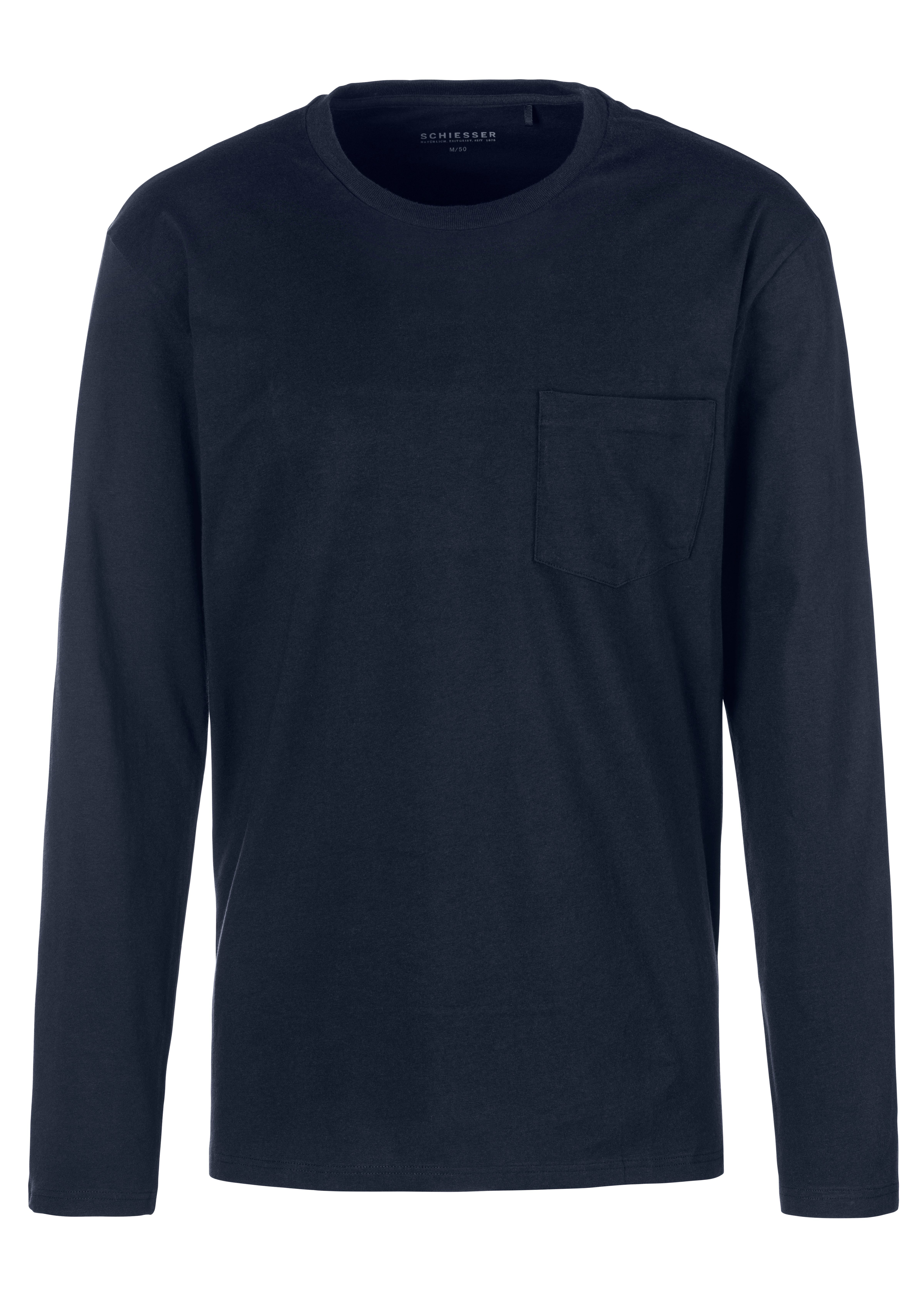 Schiesser 1 Stück) / navy (2 Pyjama navy Unterteil tlg., gemustert