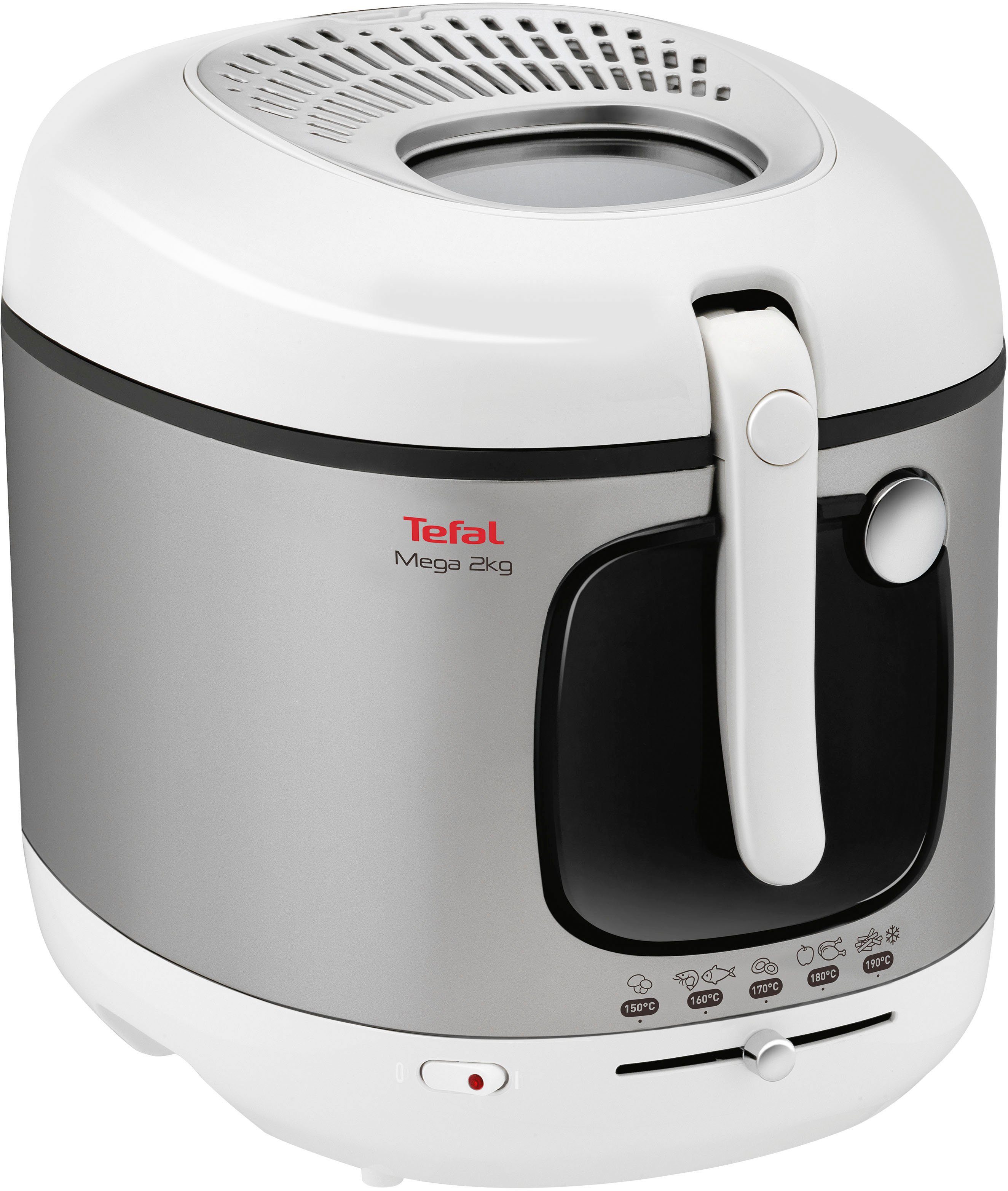 Tefal Fritteuse FR4800 Mega XXL, 2100 W, herausnehmbarer Behälter, Anti-Geruch-Filter, Sichtfenster, FR4800