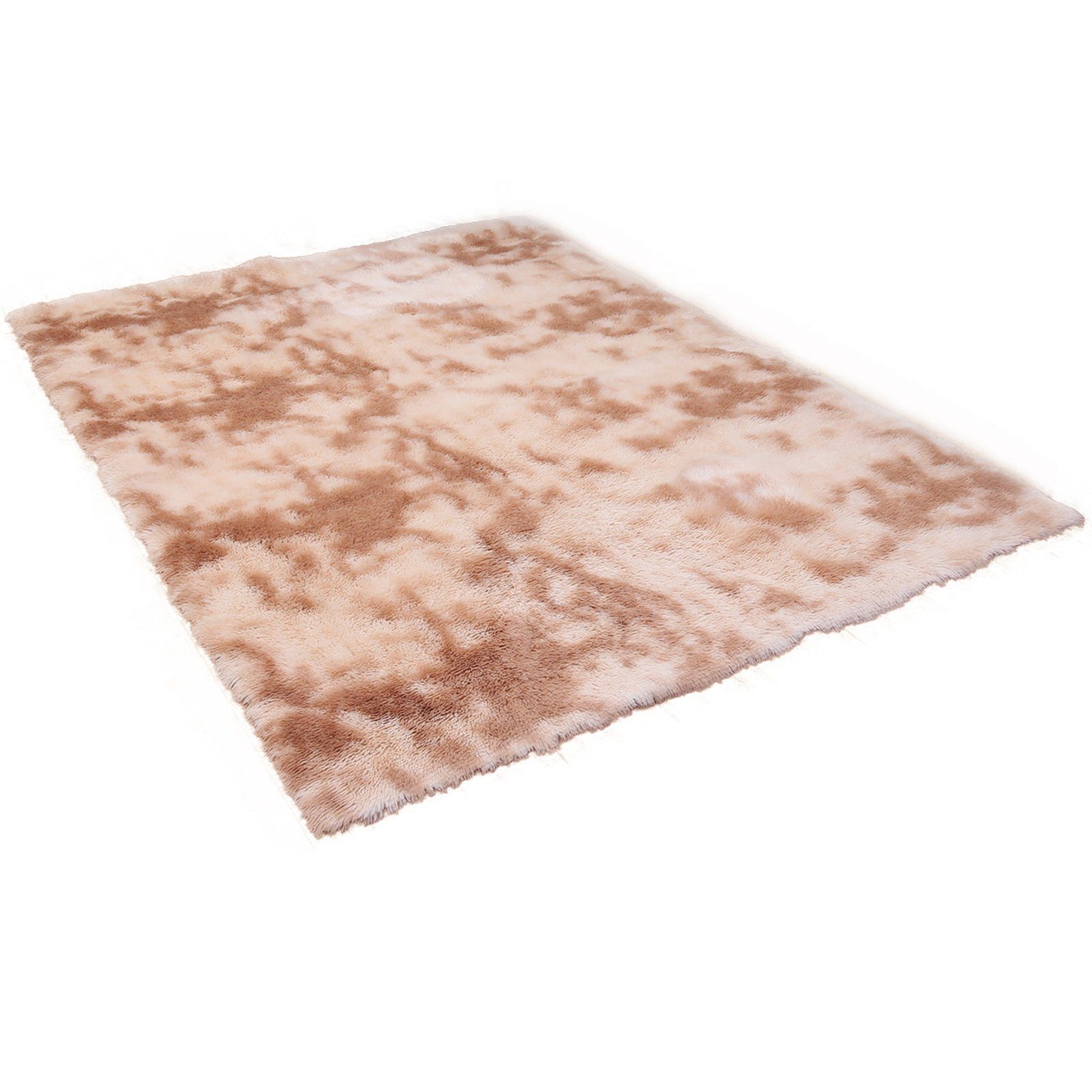 Hochflor-Teppich Tie-Dye Zotteliger Teppich Pelzteppich Flächenteppich, Qelus, Haus Dekoration