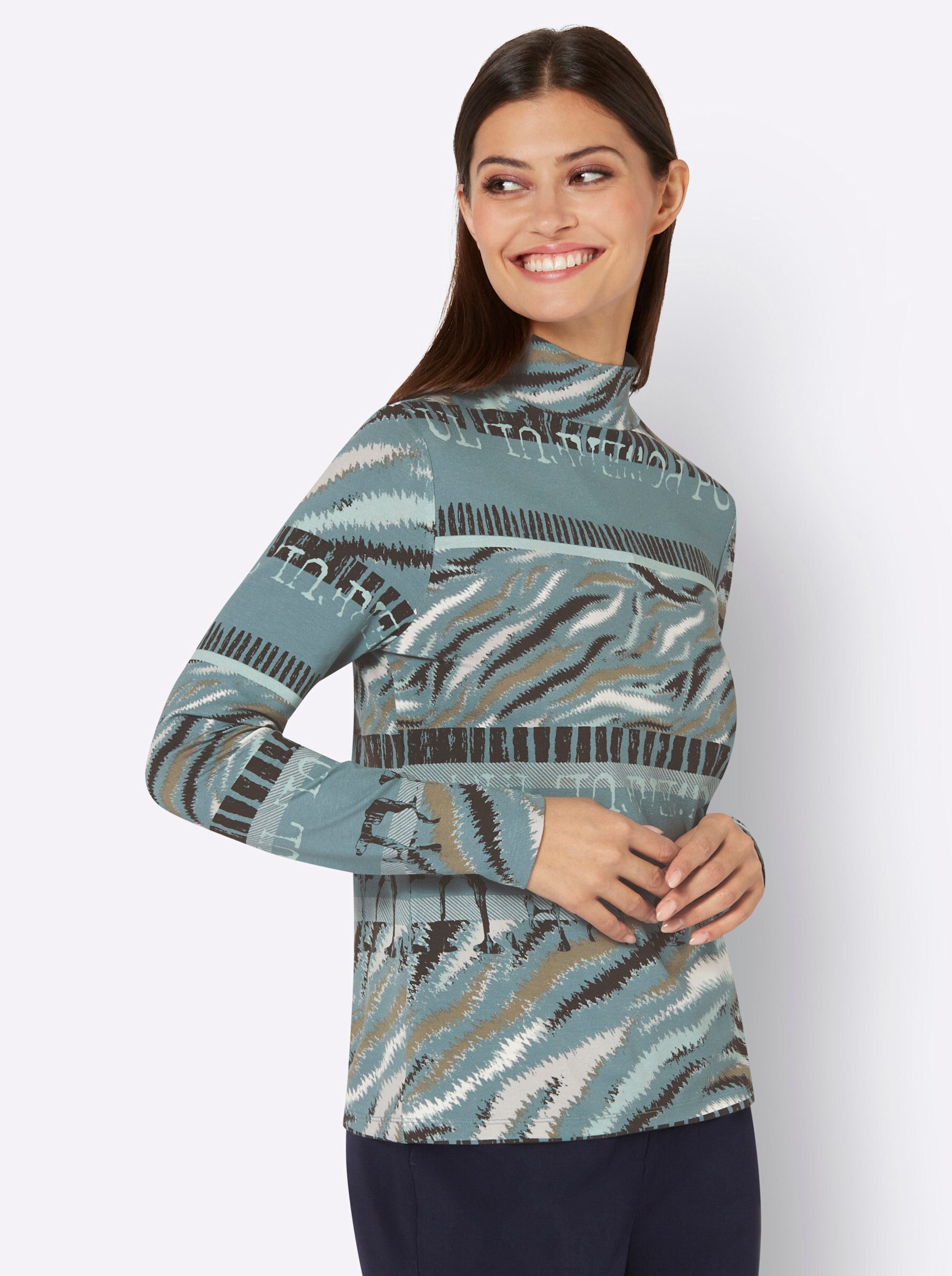 creation L T-Shirt Stehkragenshirt . günstig online kaufen