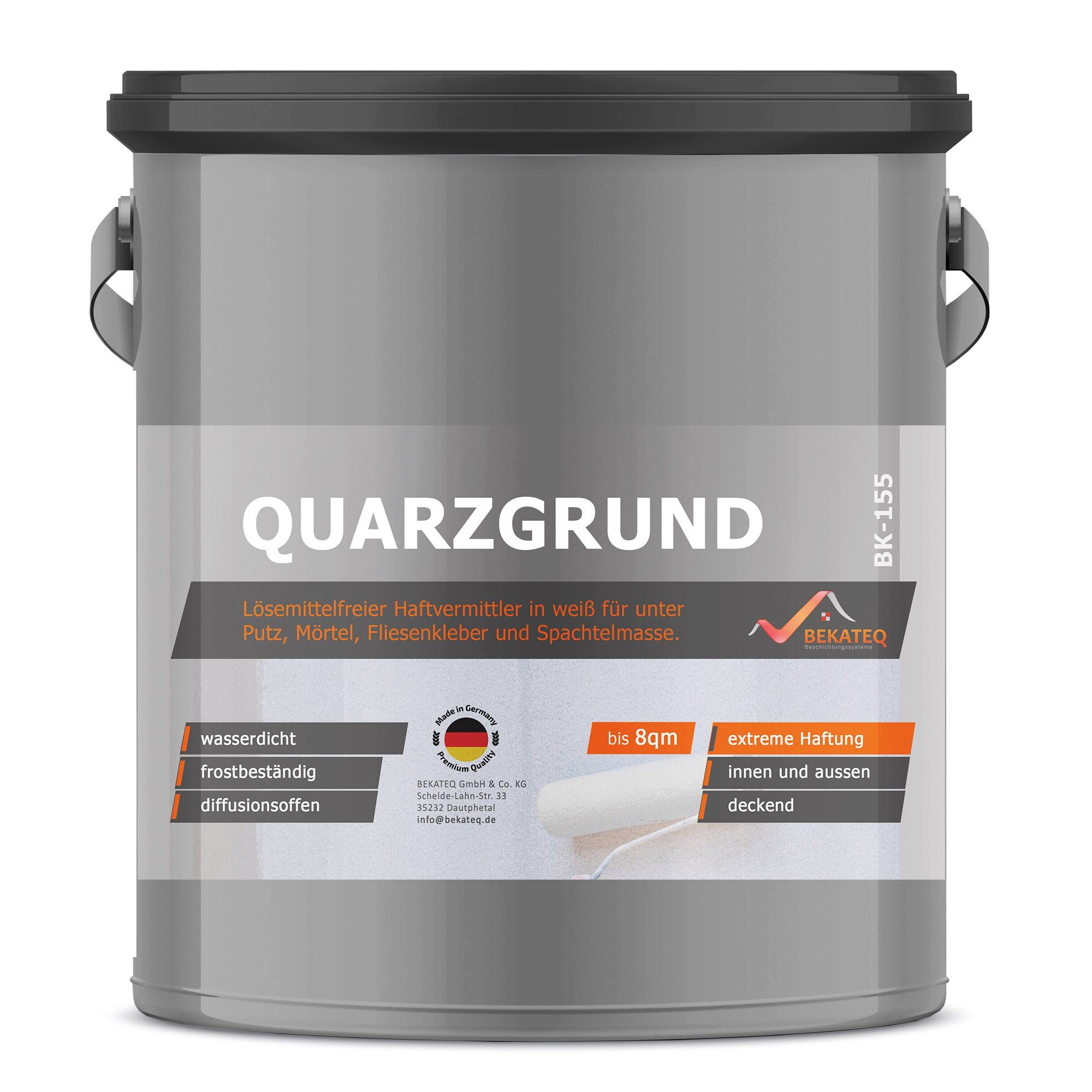 BEKATEQ Putzgrundierung BK-155 Quarzgrund, 1kg reicht für ca. 5 m², Грунтовка für Fliesen, Fliese auf Fliese, Haftgrund