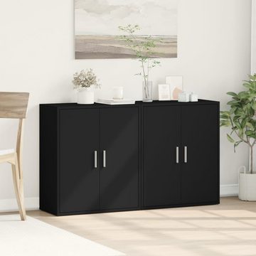 vidaXL Sideboard Sideboards 2 Stk. Schwarz 60x31x70 cm Holzwerkstoff (1 St)