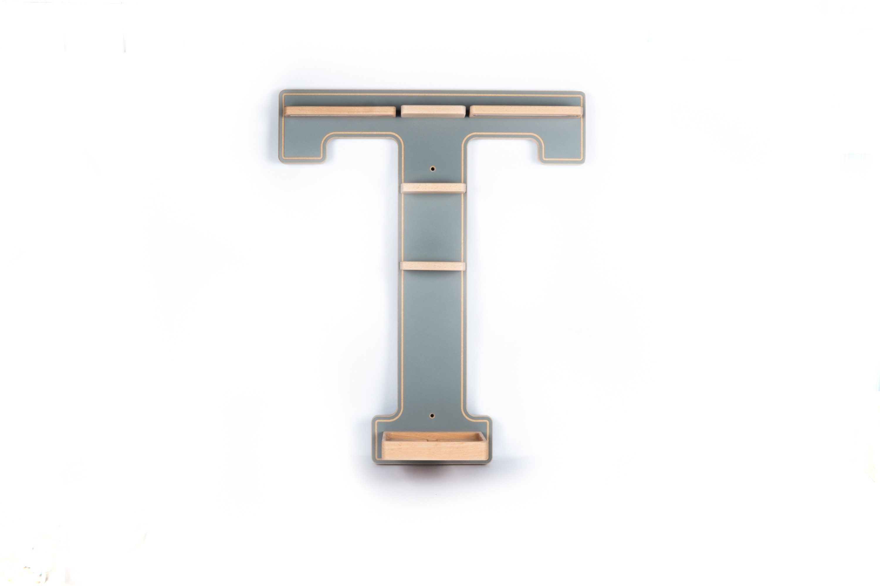 Boarti Wandregal Holz Regal Buchstabe T für Toniebox Tonies Figuren günstig online kaufen