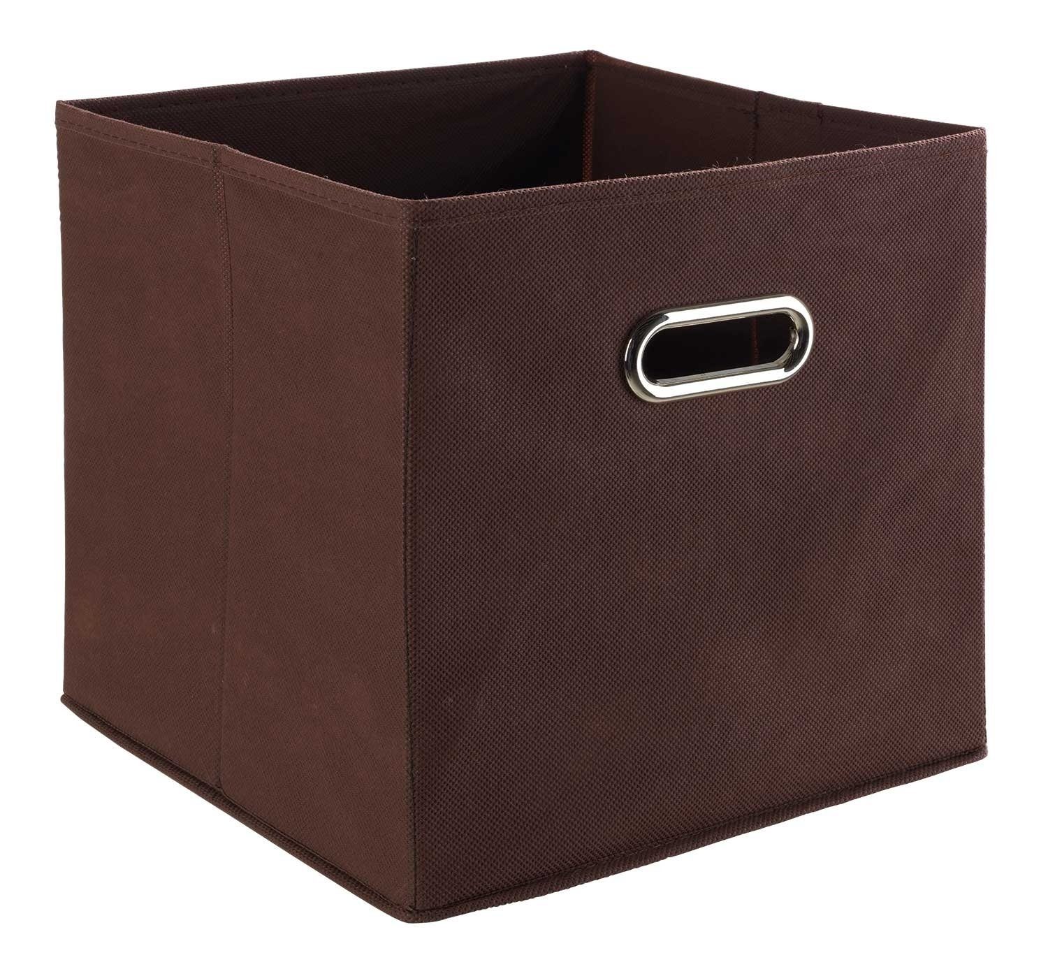 casa NOVA Aufbewahrungsbox ENNI, Braun, Vlies, B 27 x H 28 x T 27 cm, (1 St), mit 2 seitlichen Griffen