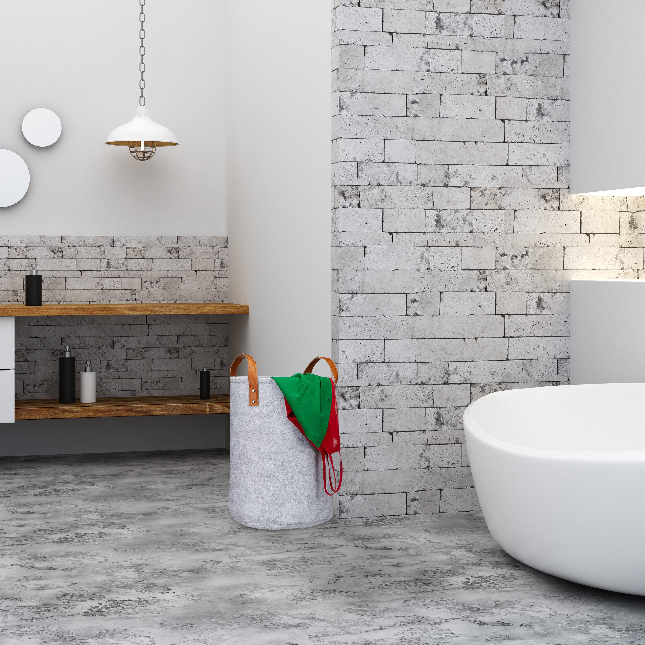 relaxdays Wäschekorb Filz tragbar, grau günstig online kaufen