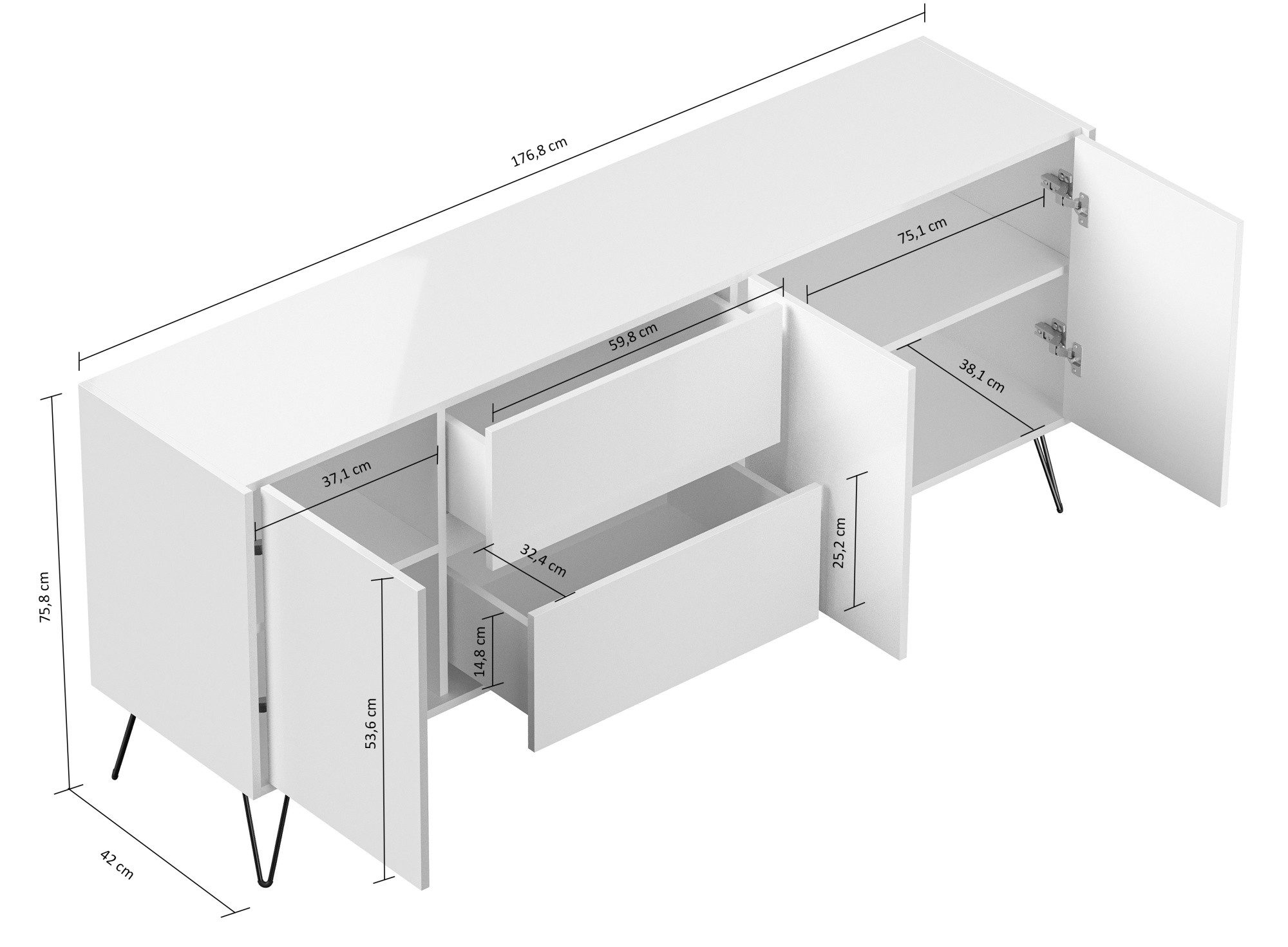 Magnolia Home Sideboard Sideboard Yako 180cm günstig online kaufen