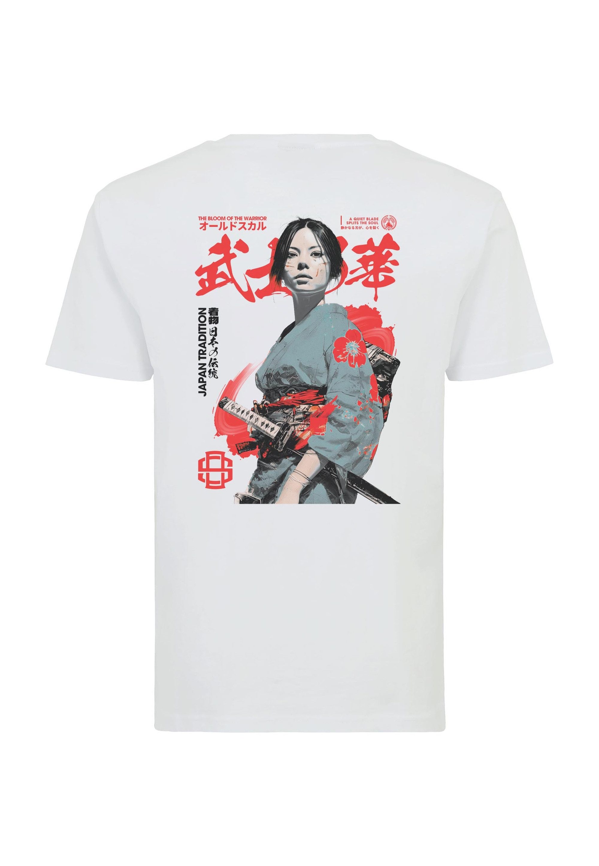 Oldskull T-Shirt Asian Blossom Warrior Graphic mit fernöstlichem Motivprint