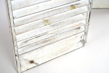 Kobolo Dekoobjekt Tischparavent Fenstersichtschutz -white washed- 90x81 cm (1 St)