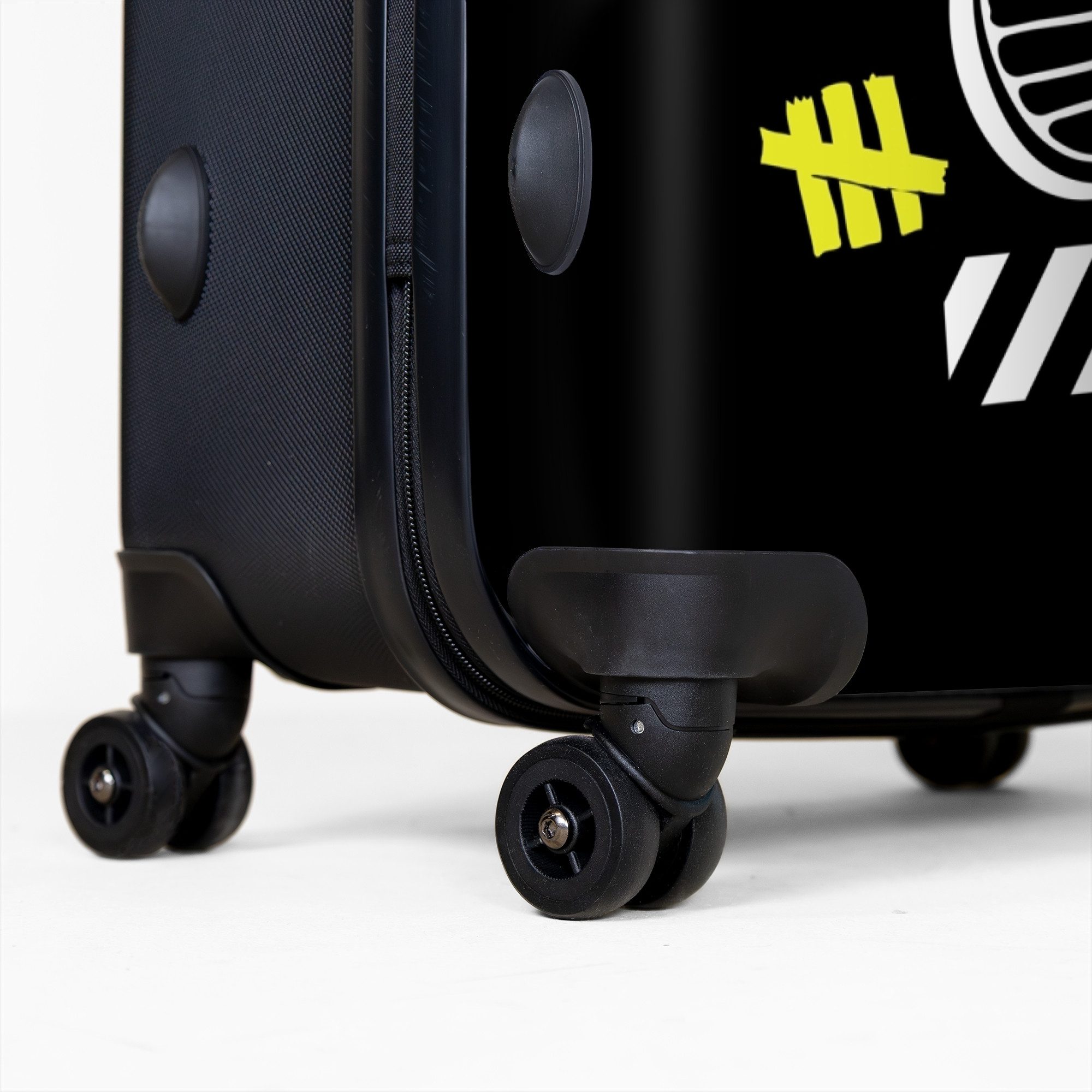 NoBoringSuitcases.com© Hartschalen-Trolley Cartoon-Bär mit Maske als günstig online kaufen
